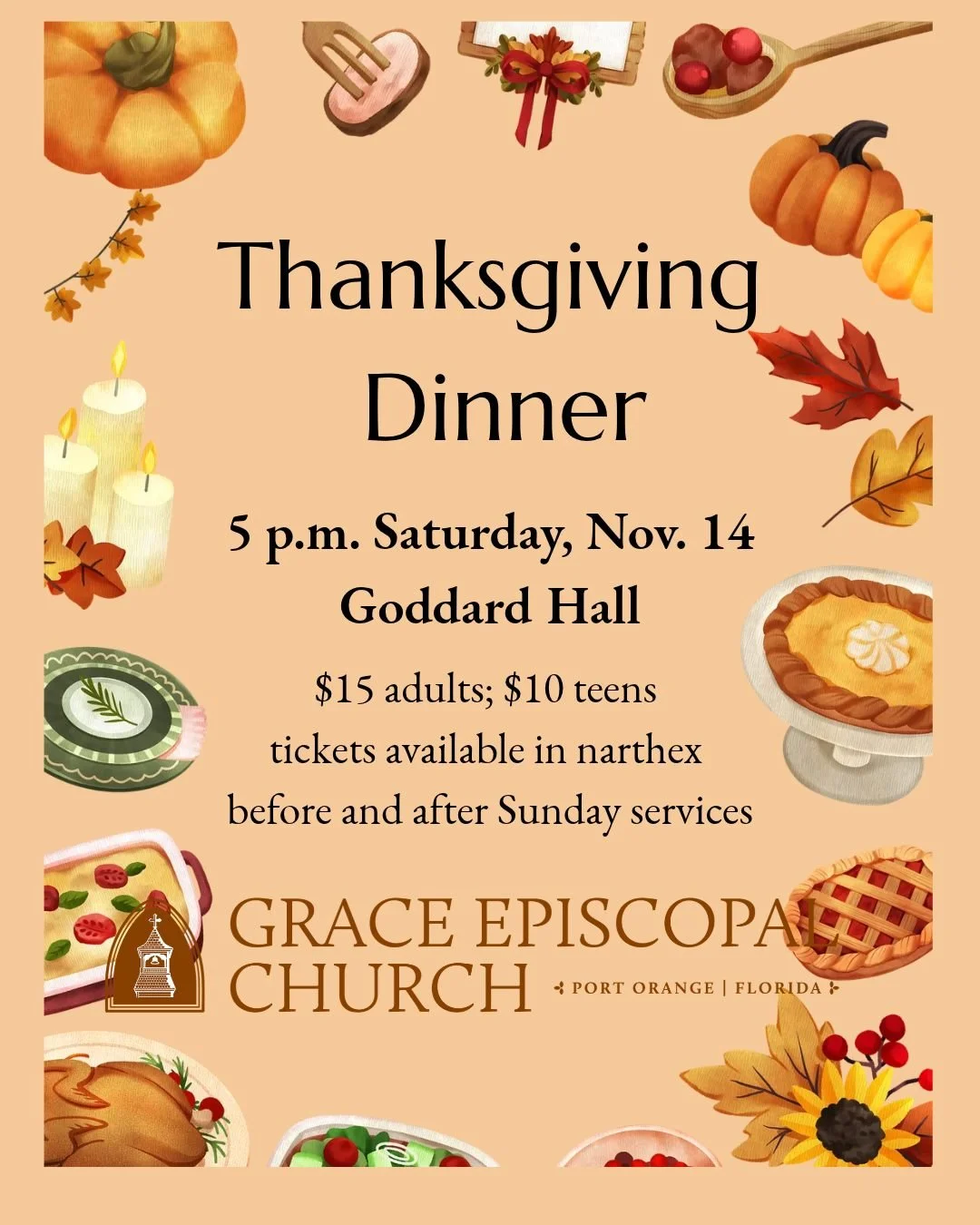 Prepared by Chef Bob, the annual feast is a highlight of the year. Please join us.

#portorangechurch #daytonaareachurch #episcopalchurch #gracechurch