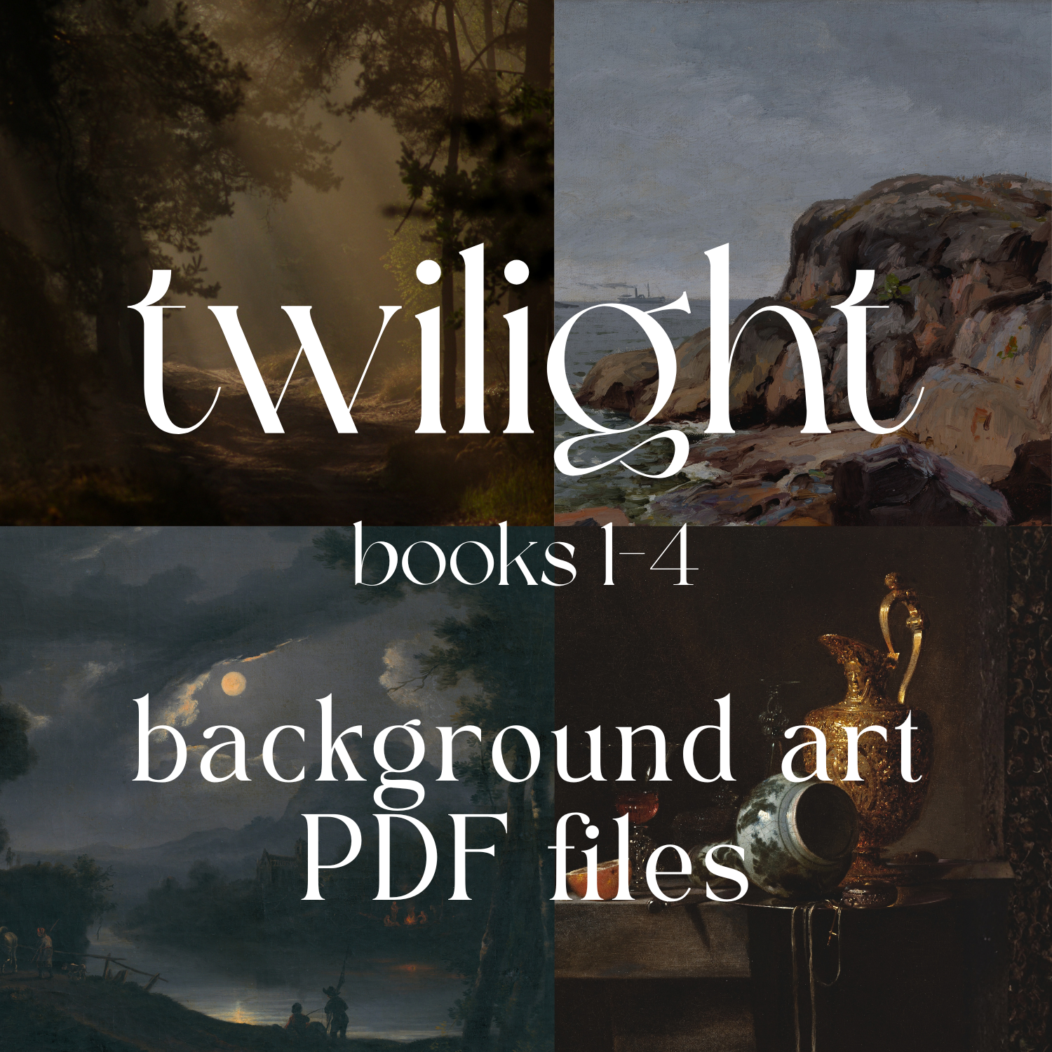 Twilight Books 1-4 Background Art Digital Download