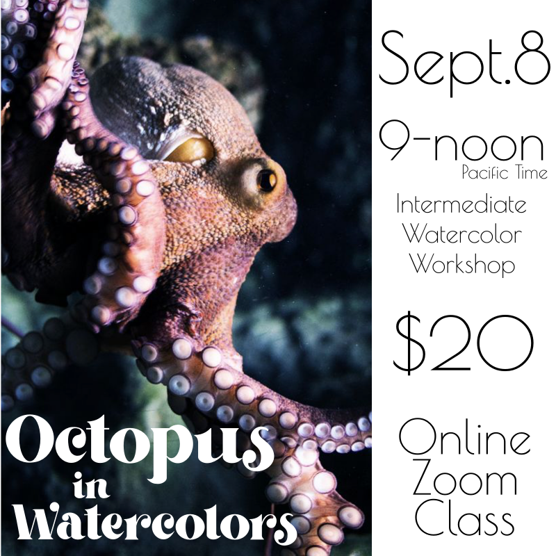 Octopus - Watercolor Zoom Workshop