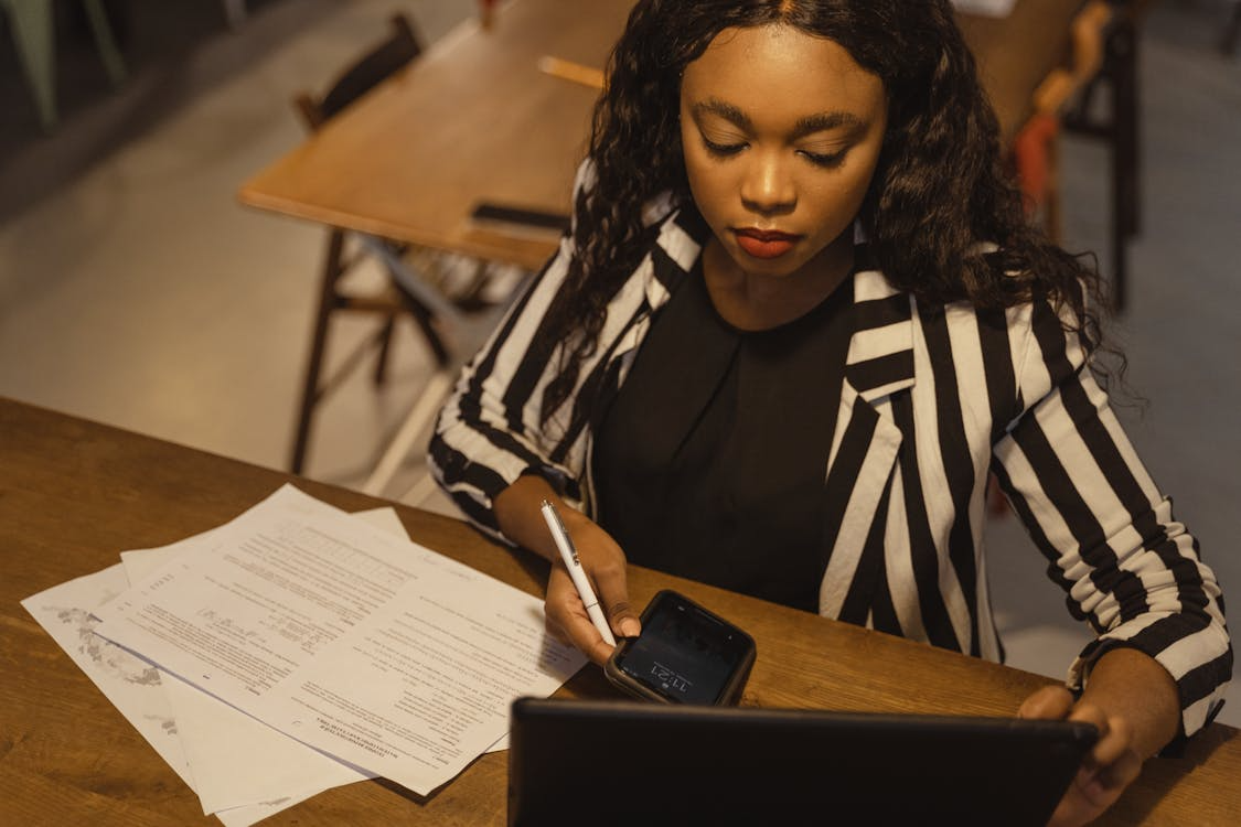 A high-achieving woman working in a potentially stressful environment