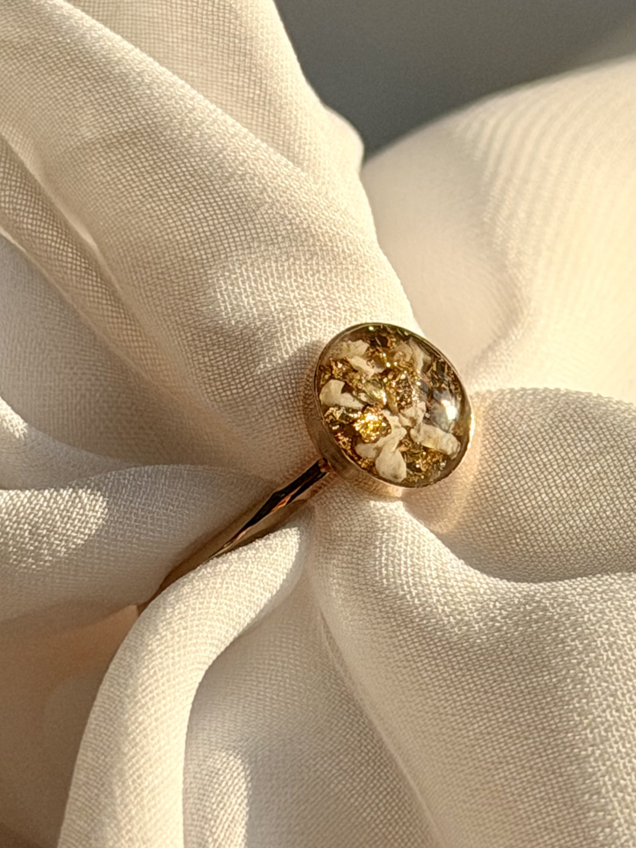 Custom Keepsake Memorial Ring with Ashes or Hair