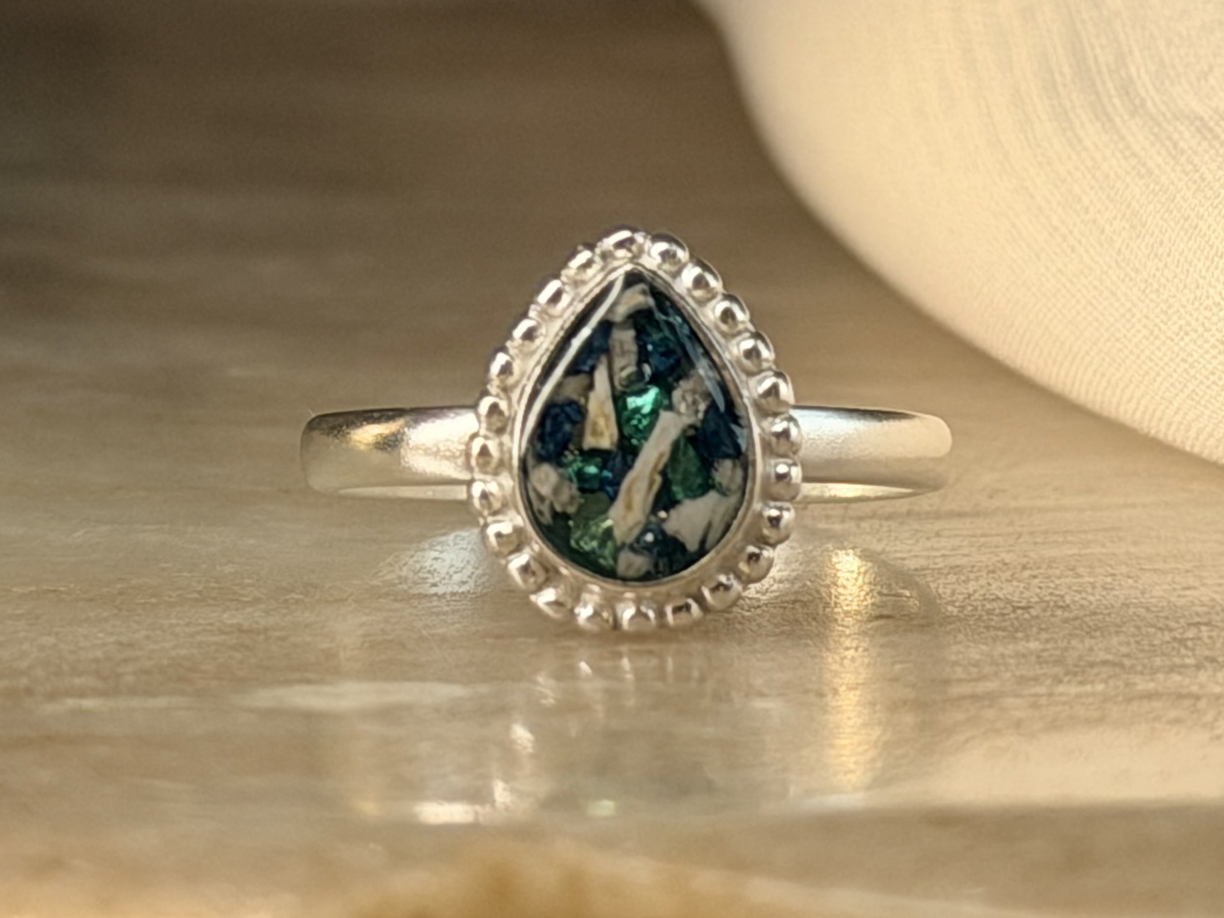 Custom Keepsake Memorial Ring with Ashes or Hair