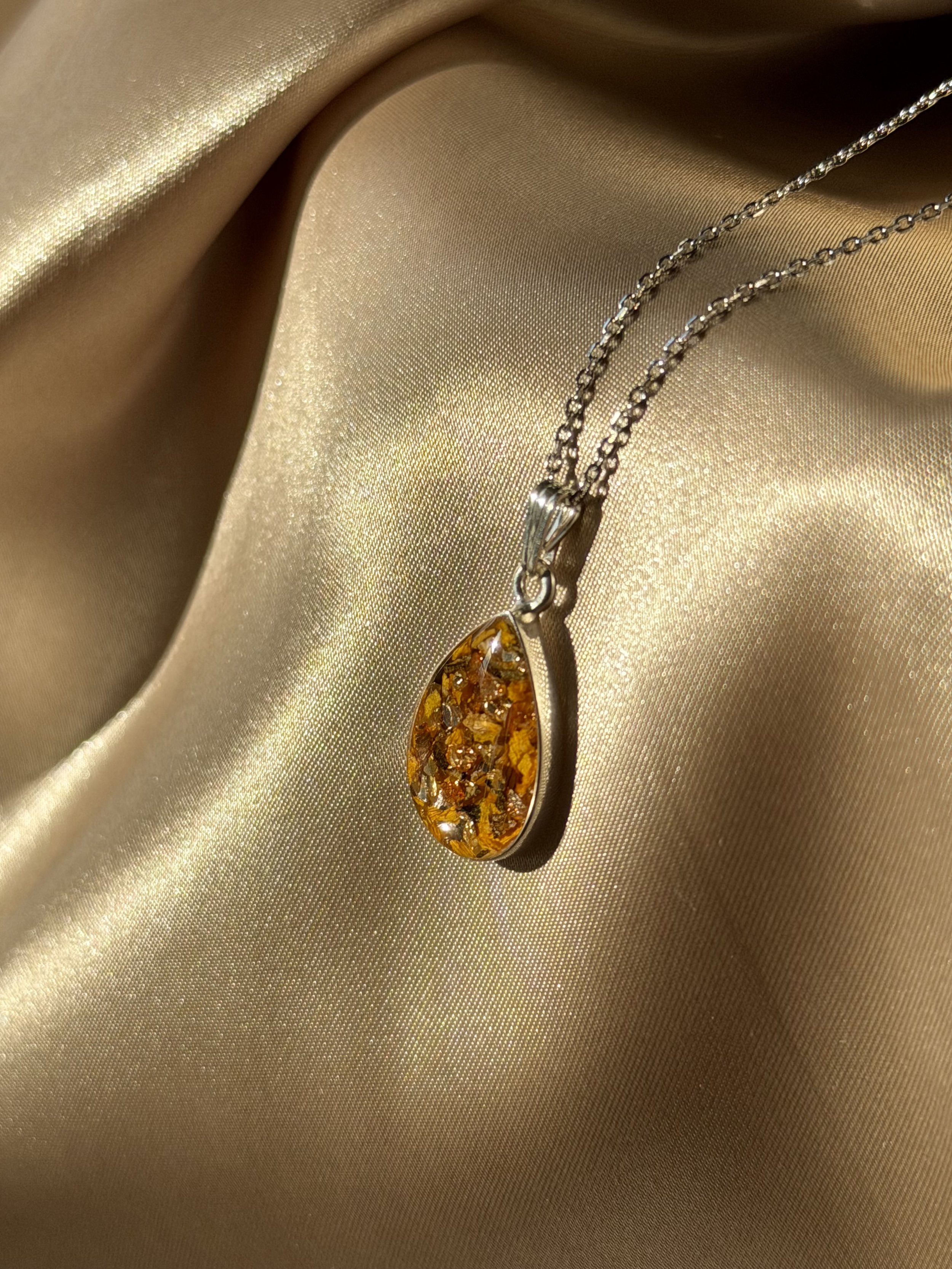 Memorial Keepsake Flower Necklace