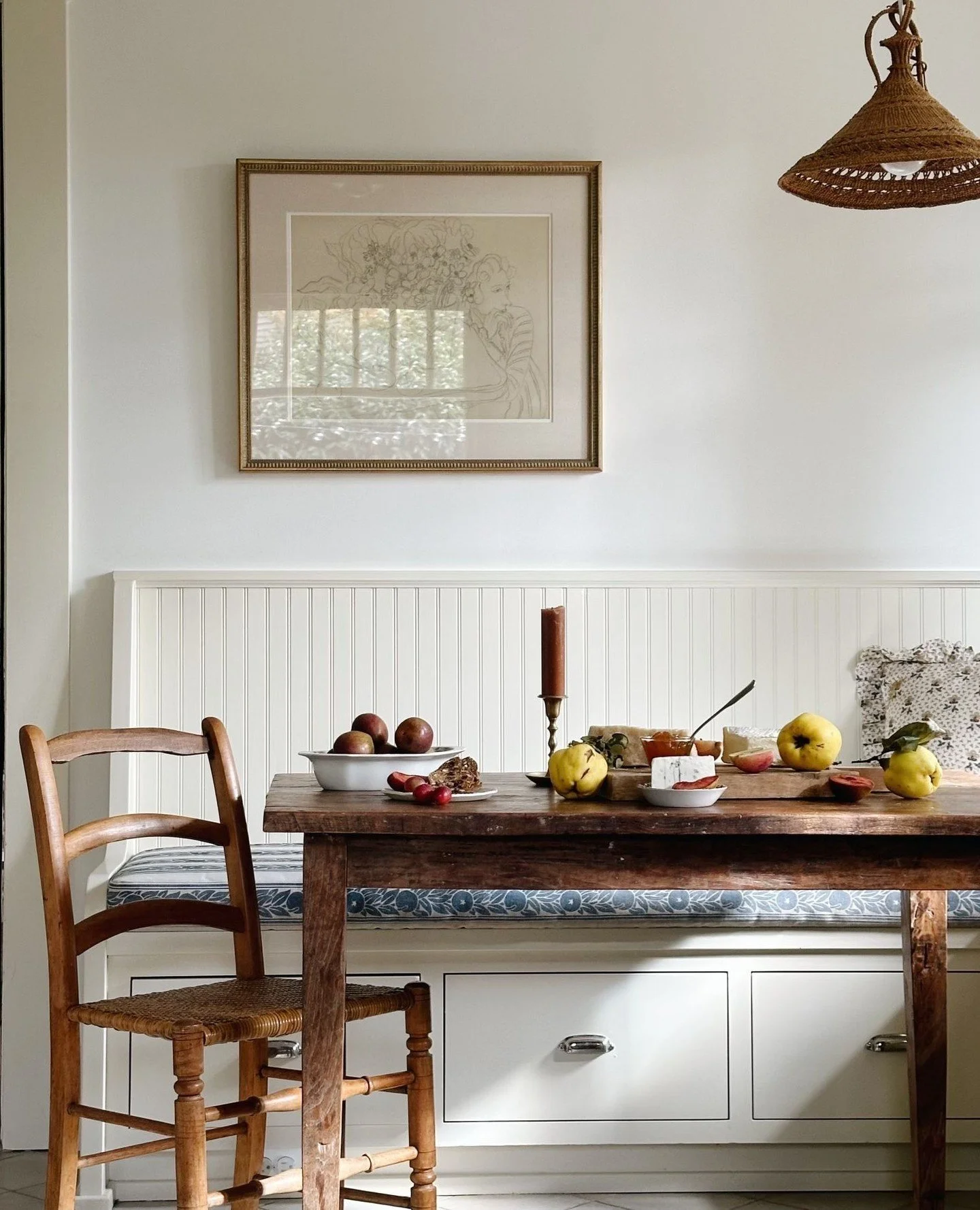 On set with @annecorgandesign and @_karamercer ⁠
⁠
The table, The kitchen, the pauses between ⁠
⁠