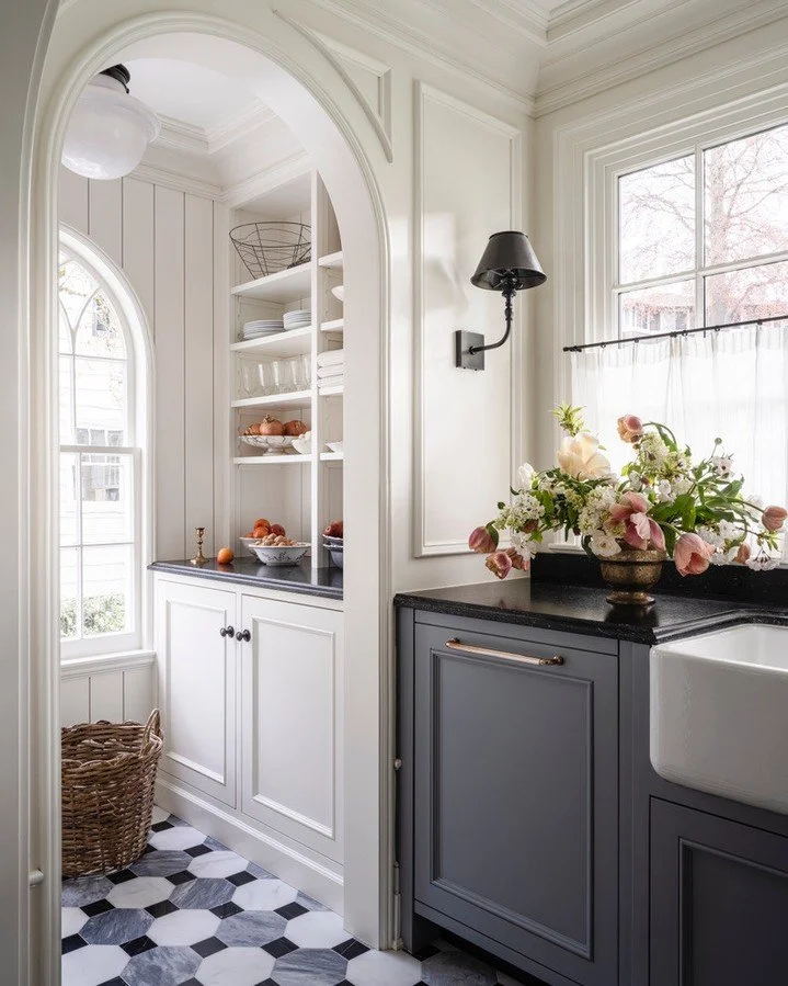Styling open shelves is a balance of beauty, utility, and negative space. A study in restraint and purpose.⁠
⁠
Don&rsquo;t rush to fill every inch.⁠
⁠
Start with how the space is used. What needs to be within reach. What has earned its place. What de