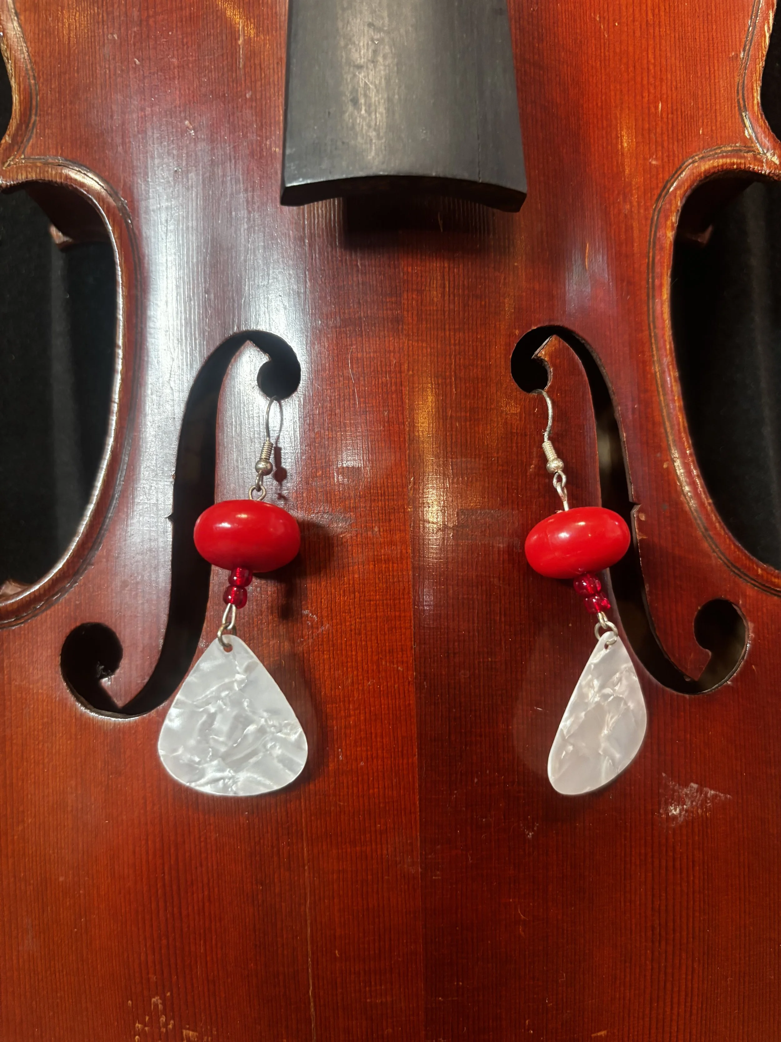 Guitar pic earrings