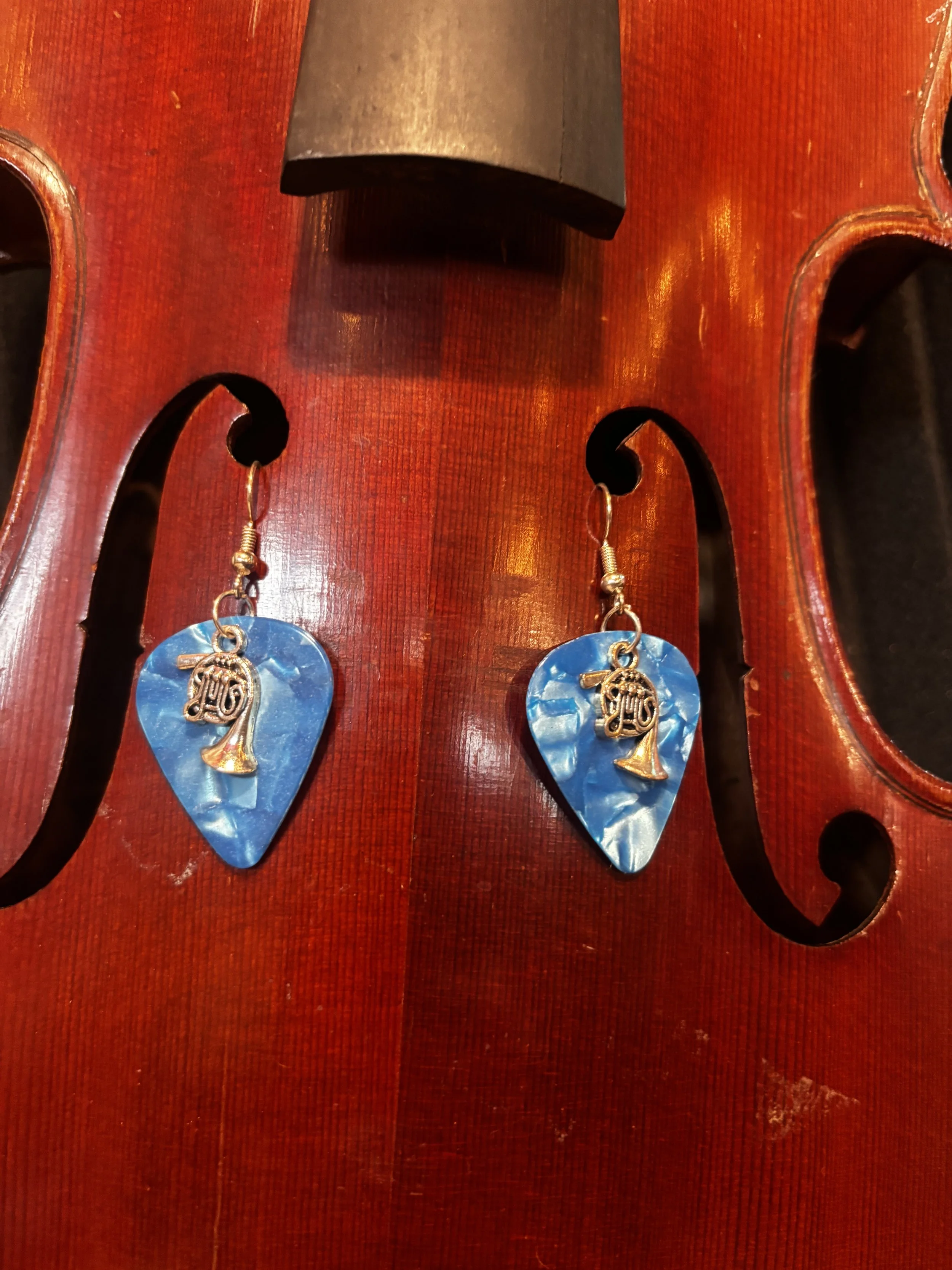 Guitar pic earrings