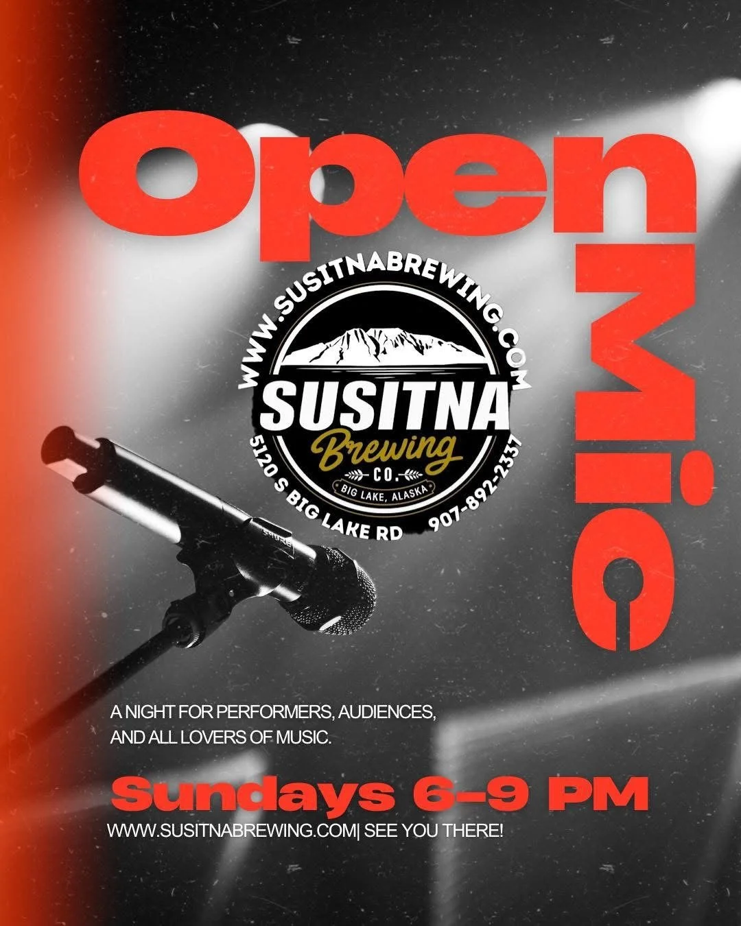 Open mic at Susitna Brewing