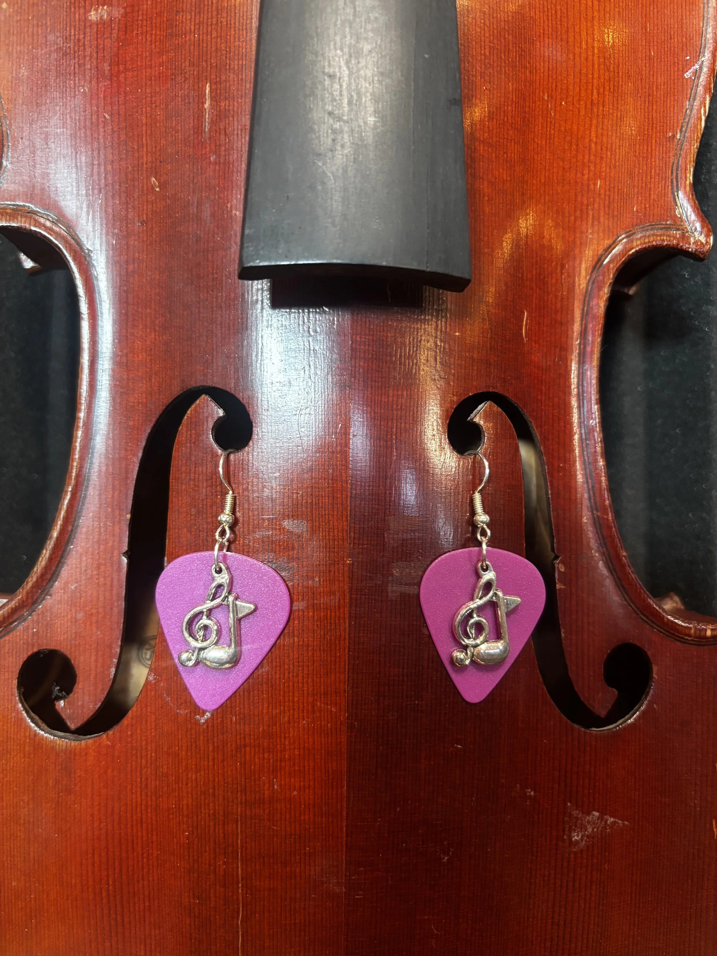Guitar pic earrings