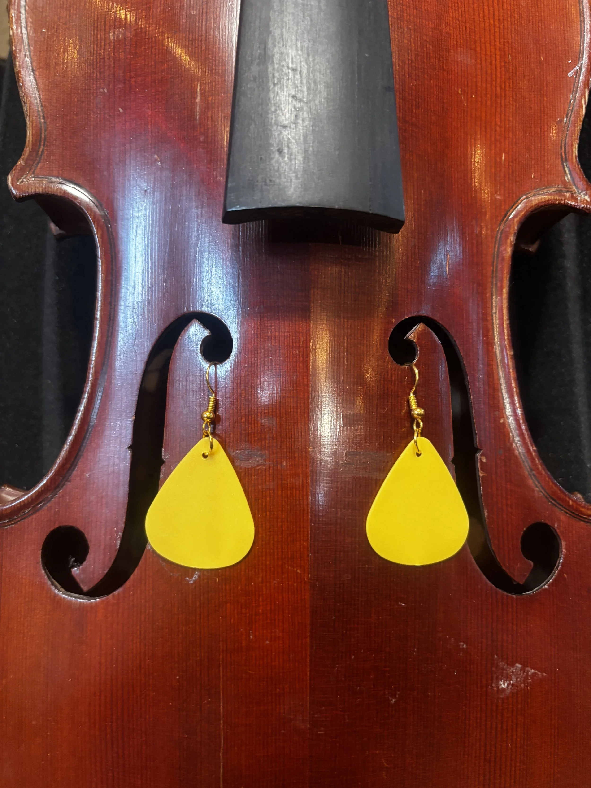 Guitar pic earrings