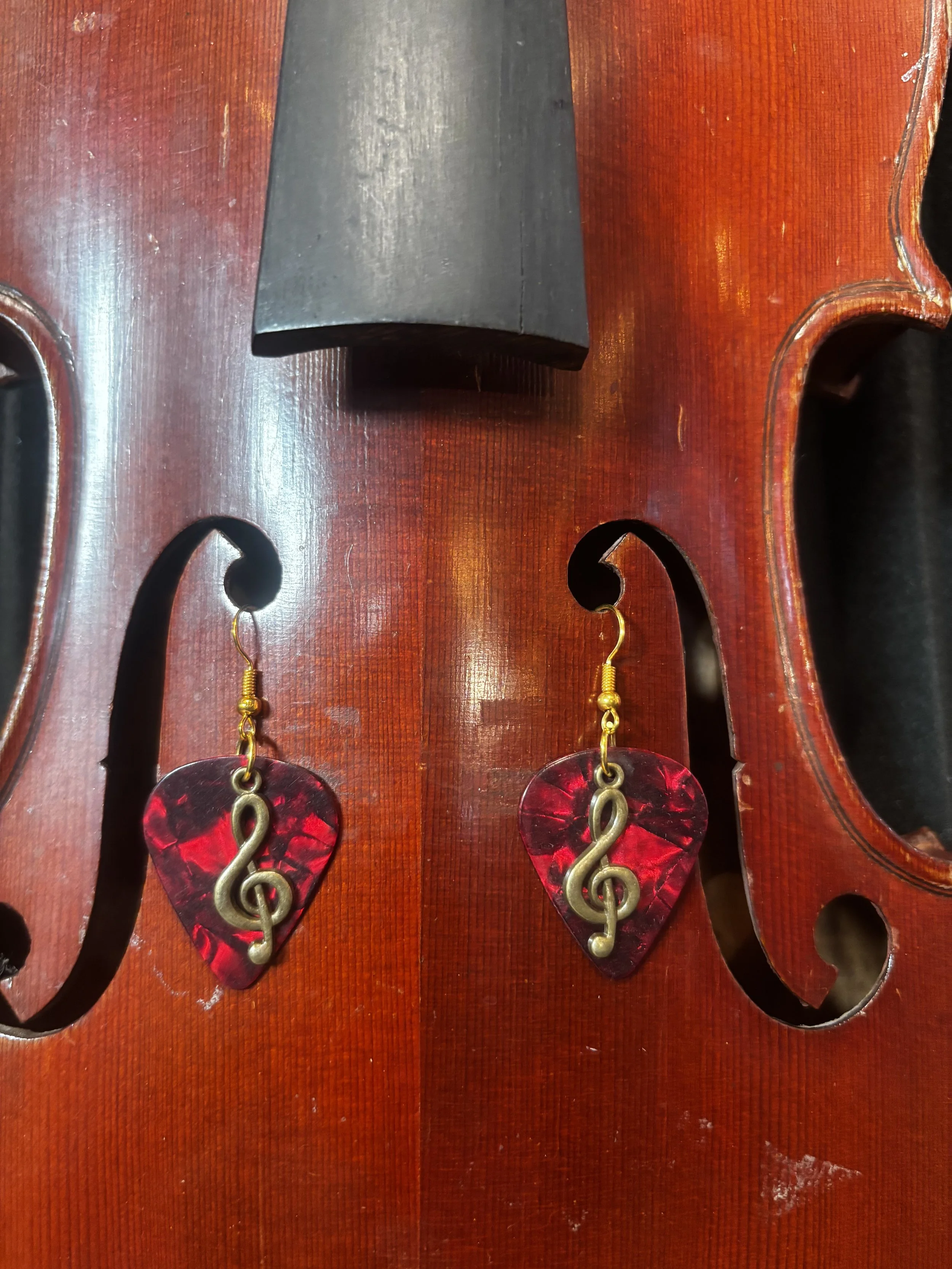 Guitar pic earrings