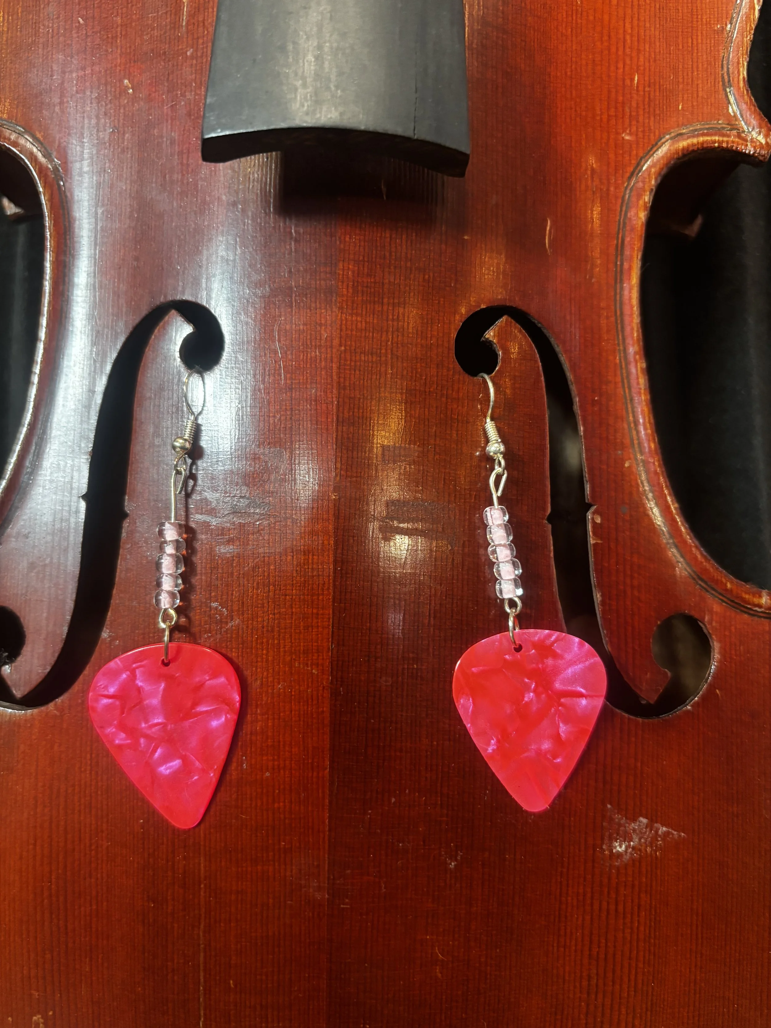 Guitar pic earrings