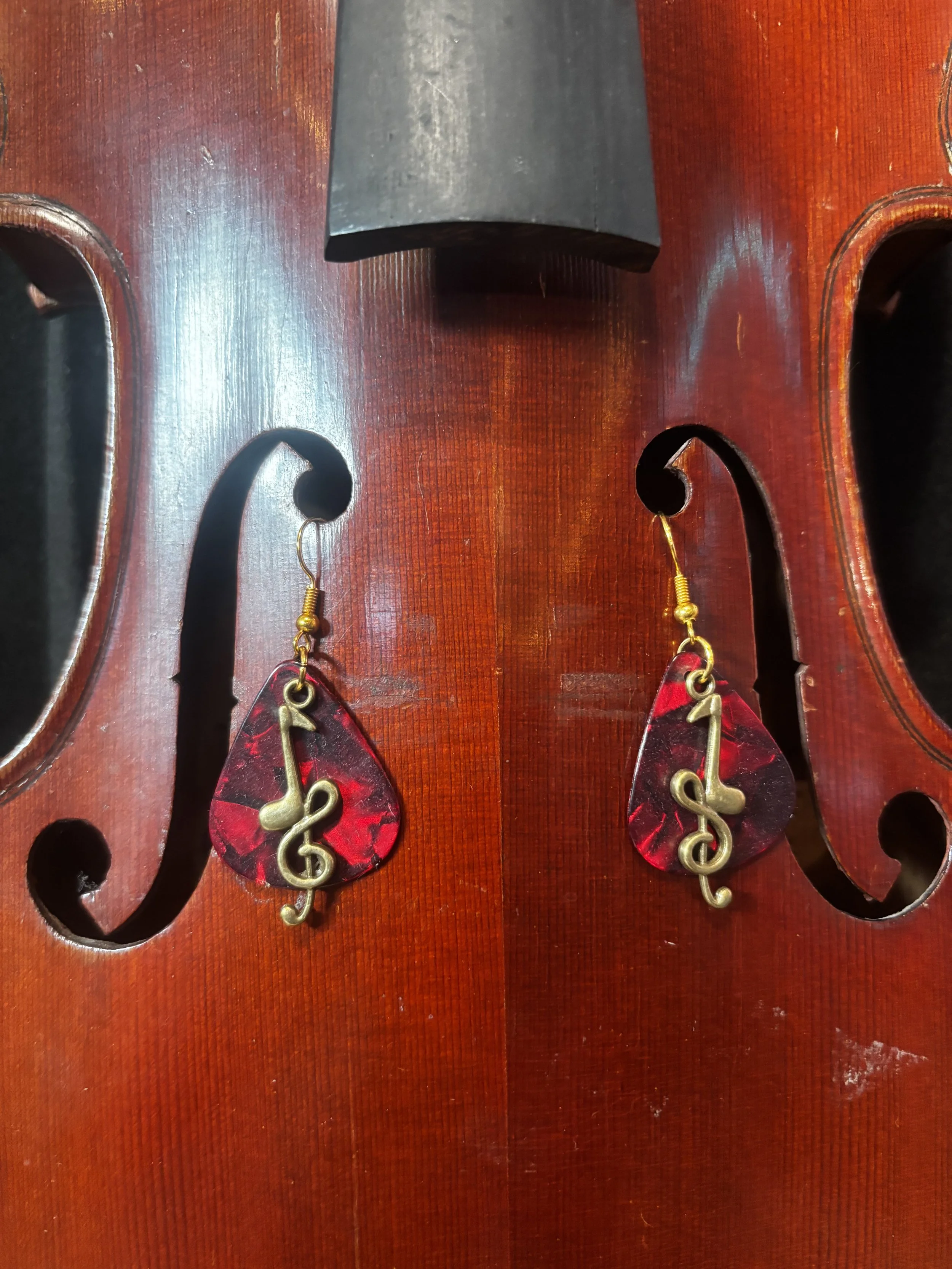 Guitar pic earrings