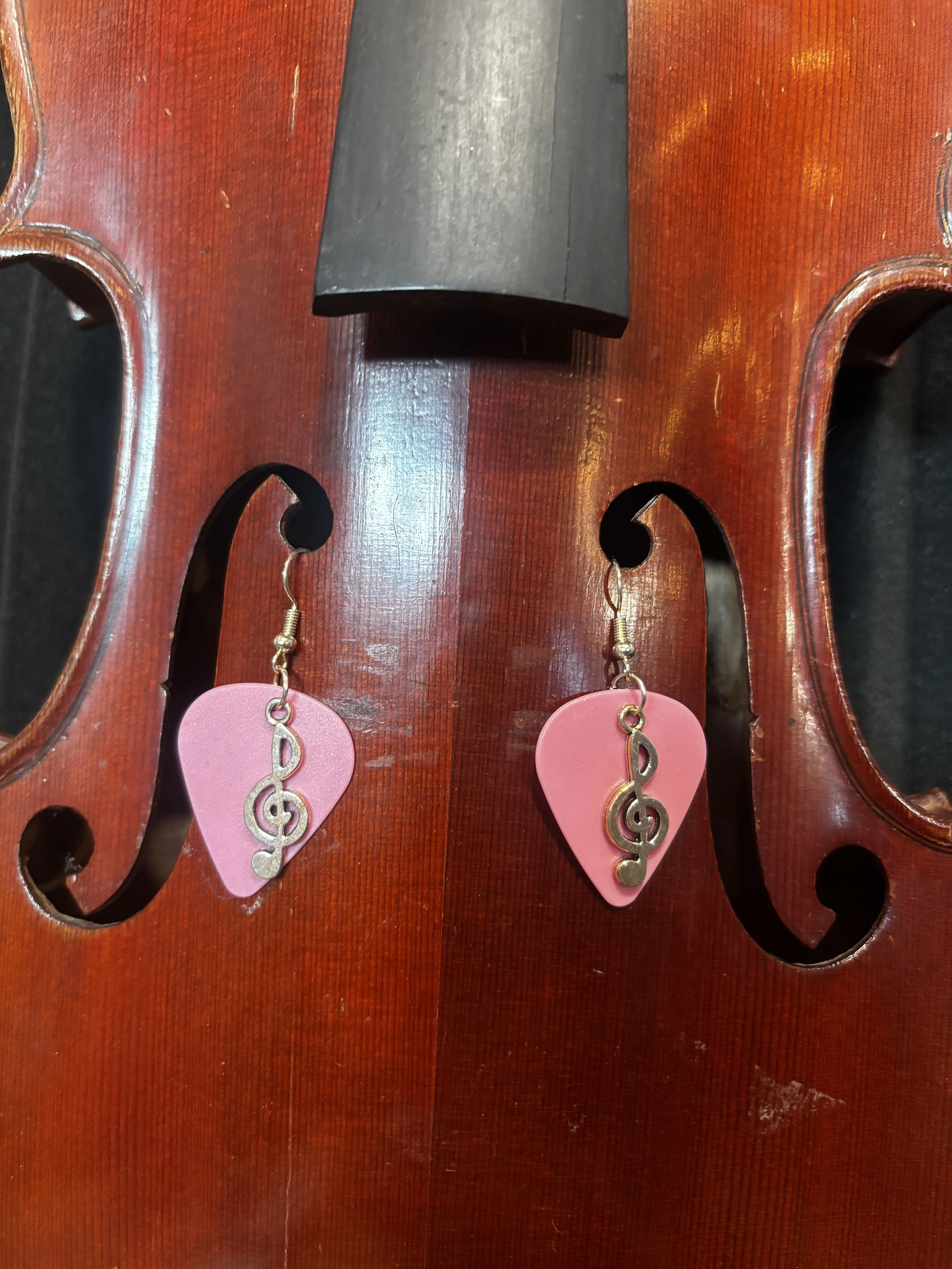 Guitar pic earrings
