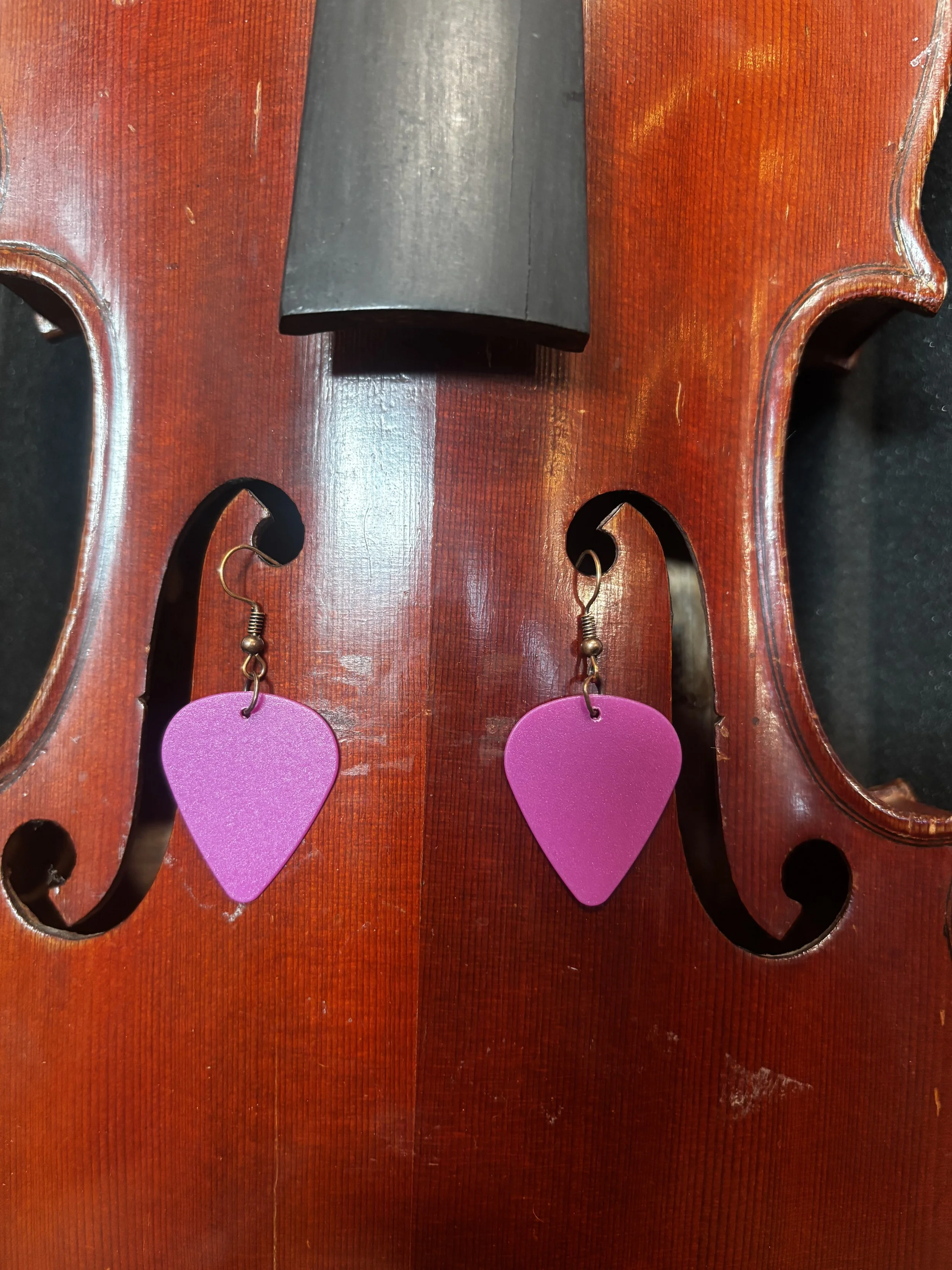 Guitar pic earrings