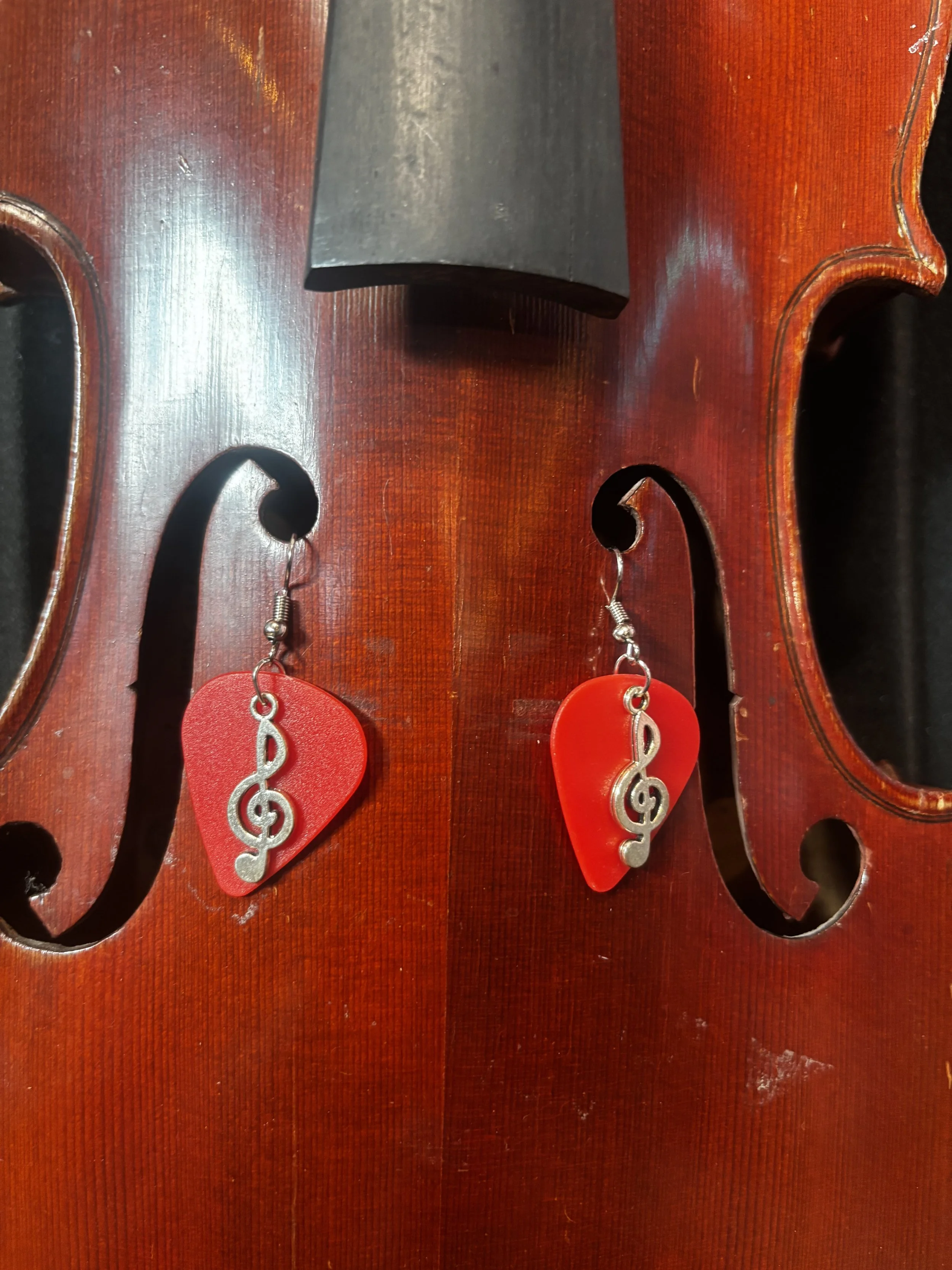 Guitar pic earrings
