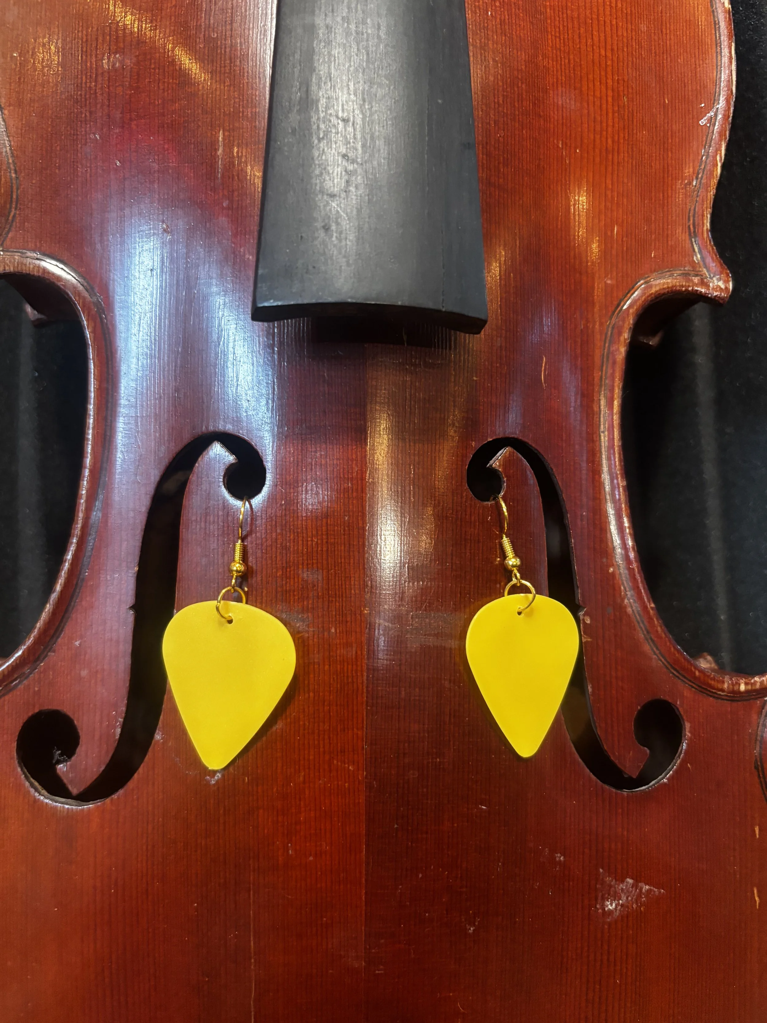 Guitar pic earrings