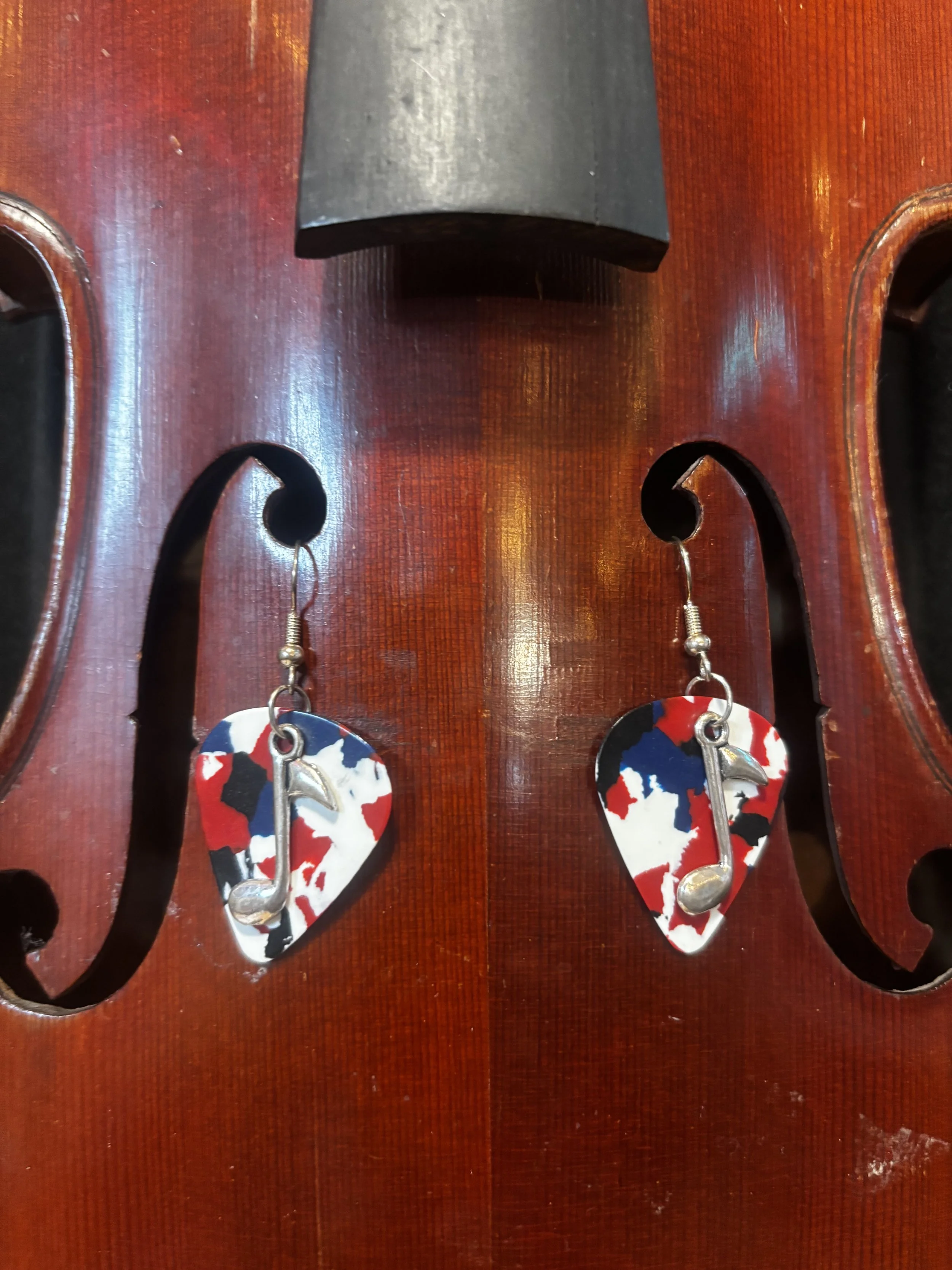 Guitar pic earrings