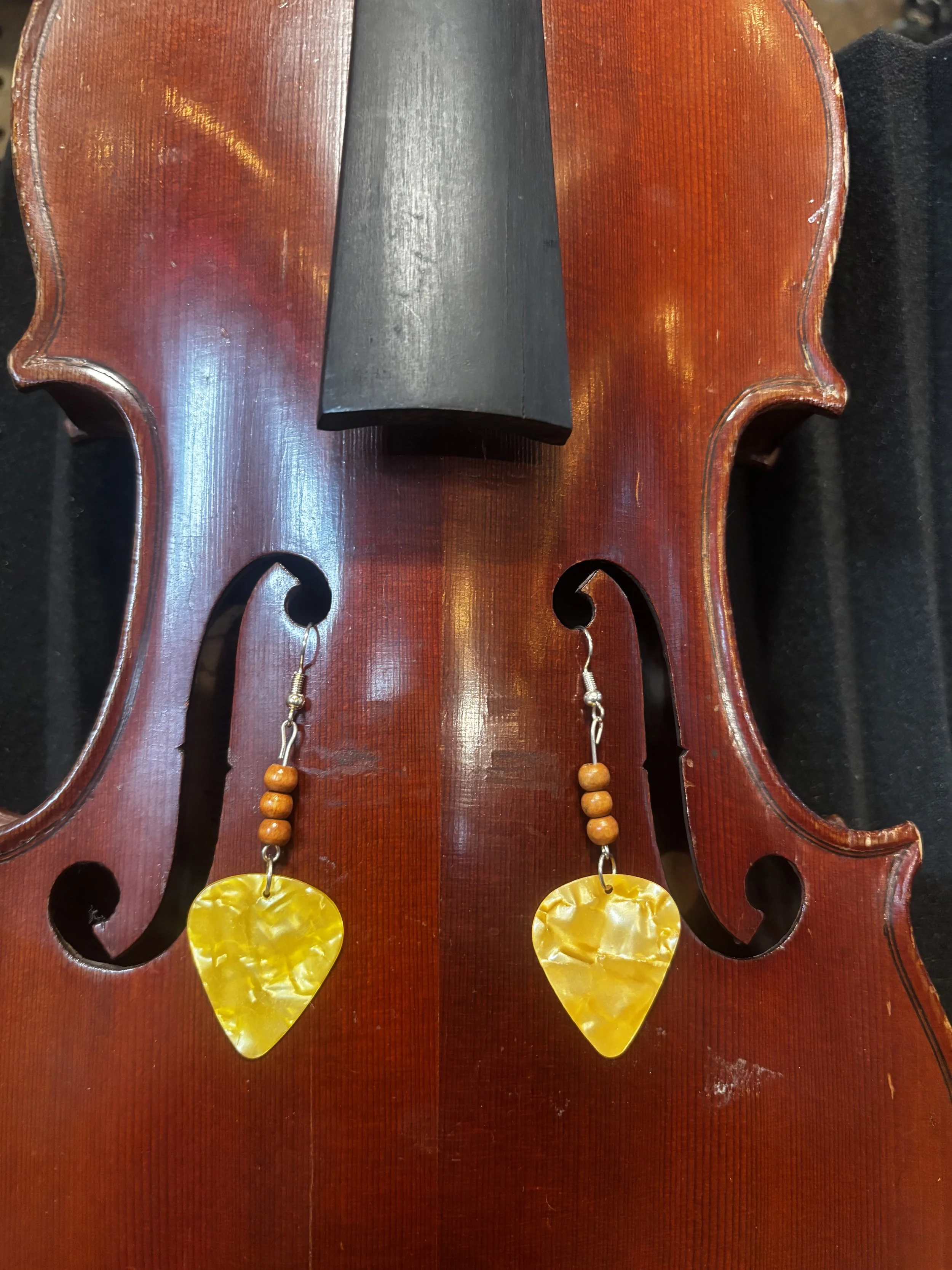 Guitar pic earrings