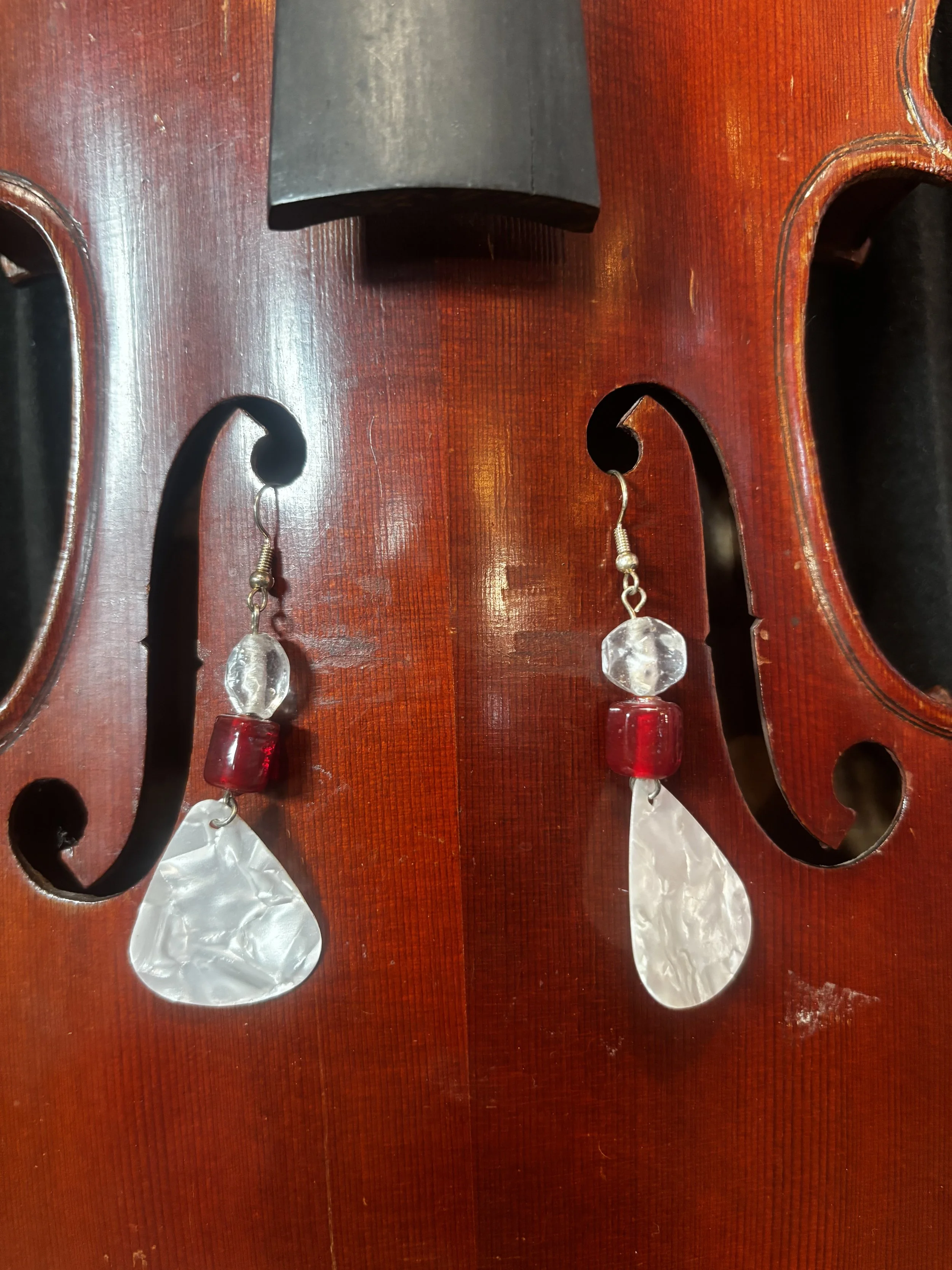 Guitar pic earrings