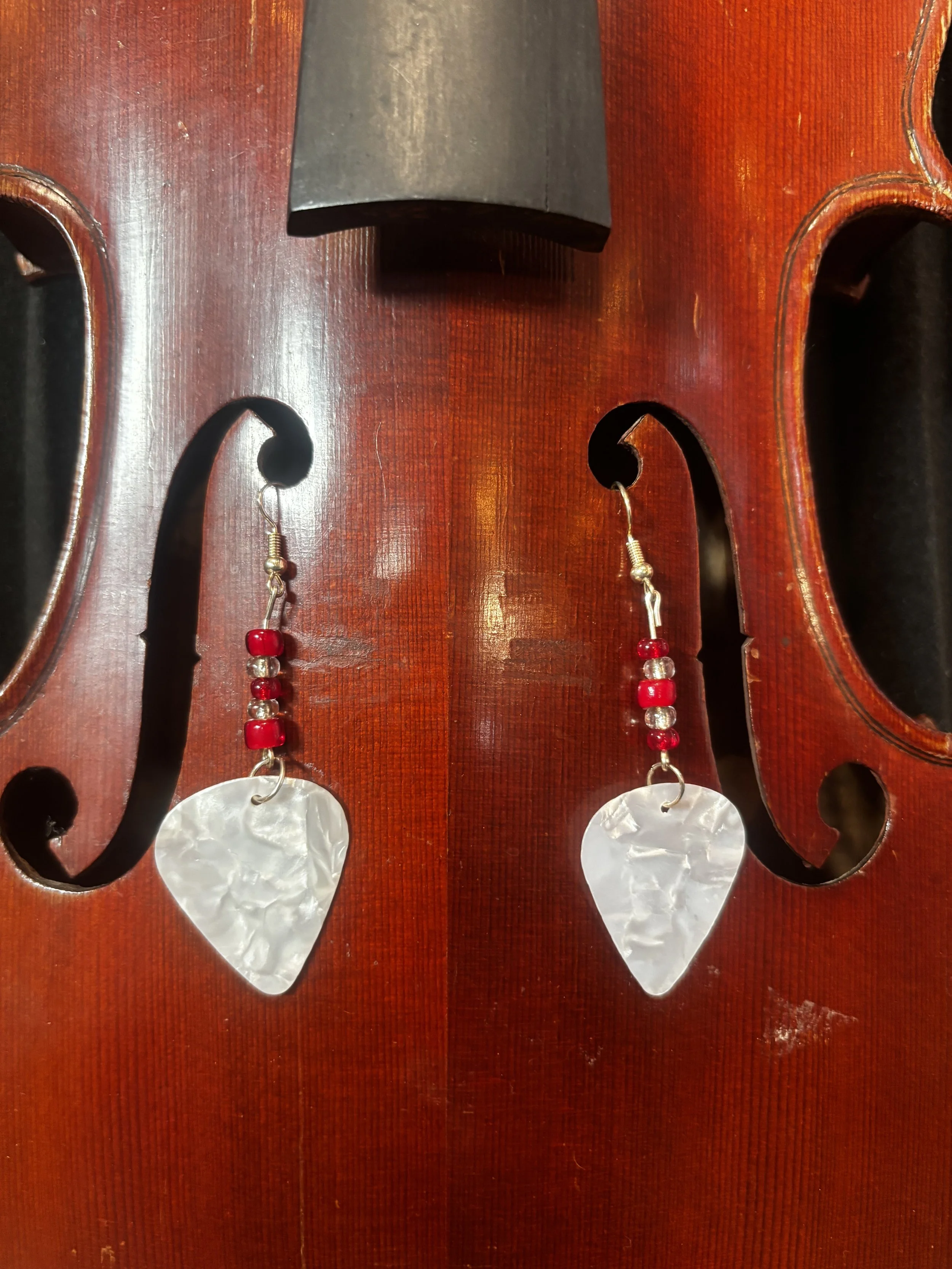Guitar pic earrings