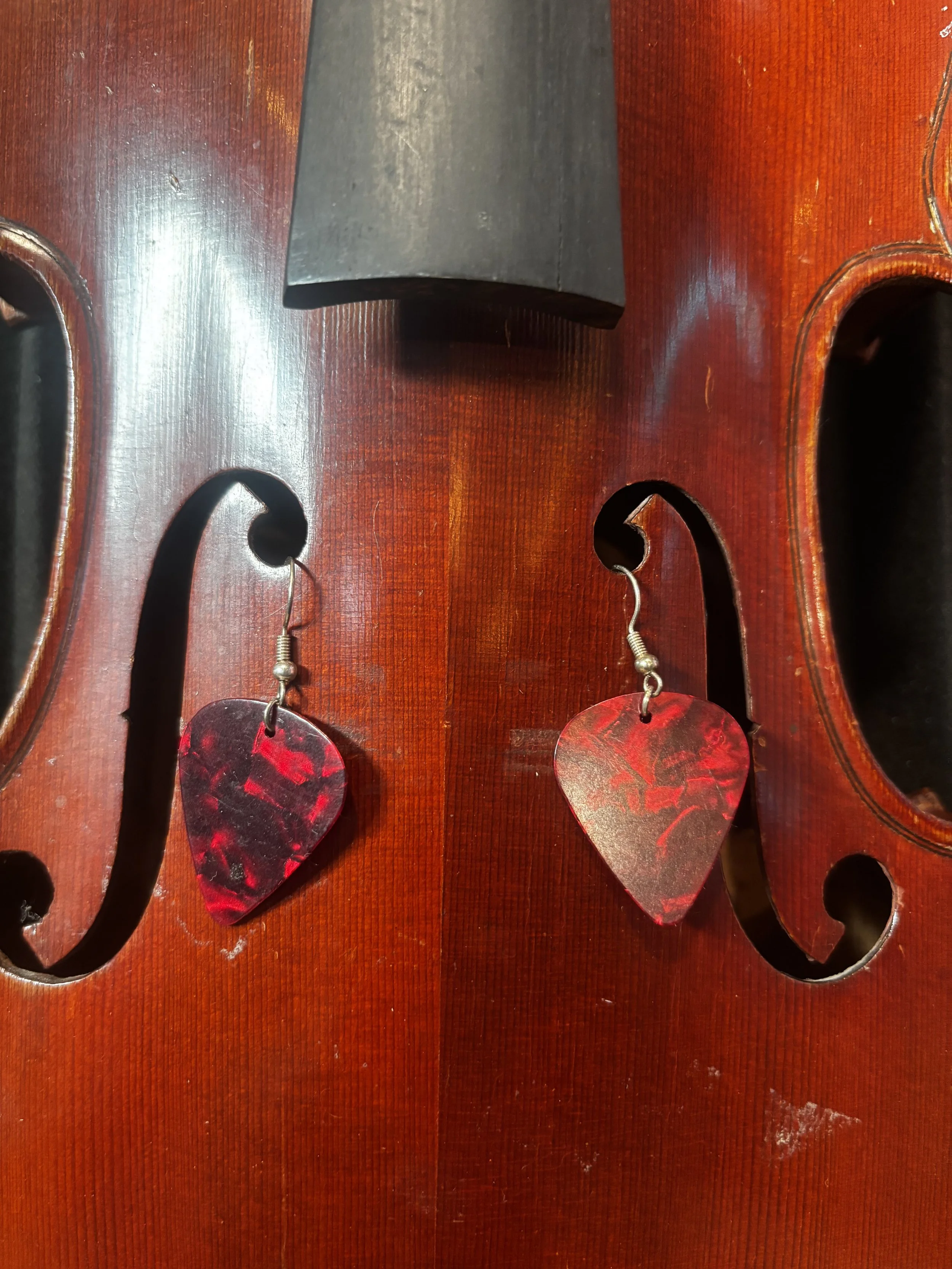 Guitar pic earrings
