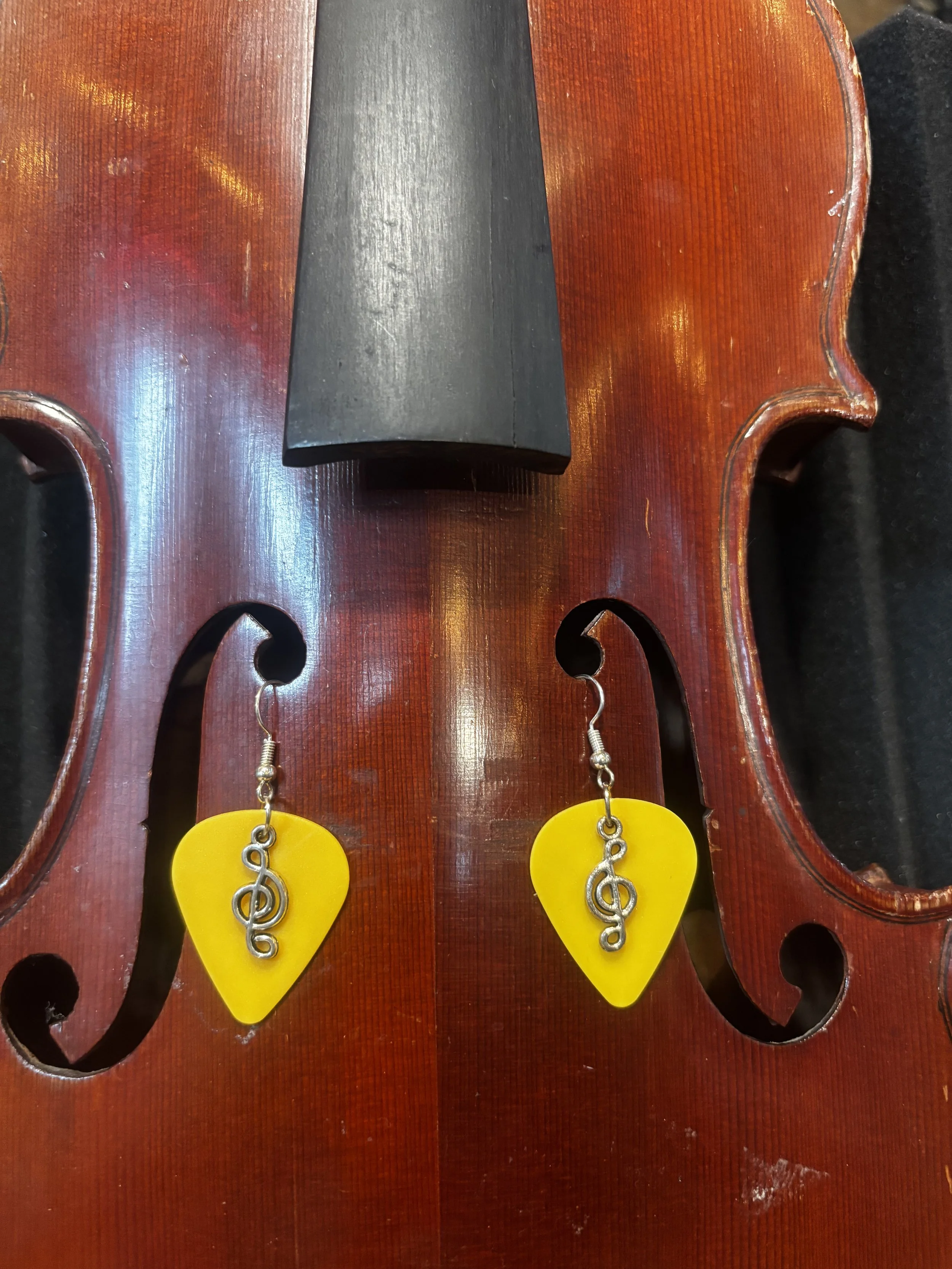 Guitar pic earrings