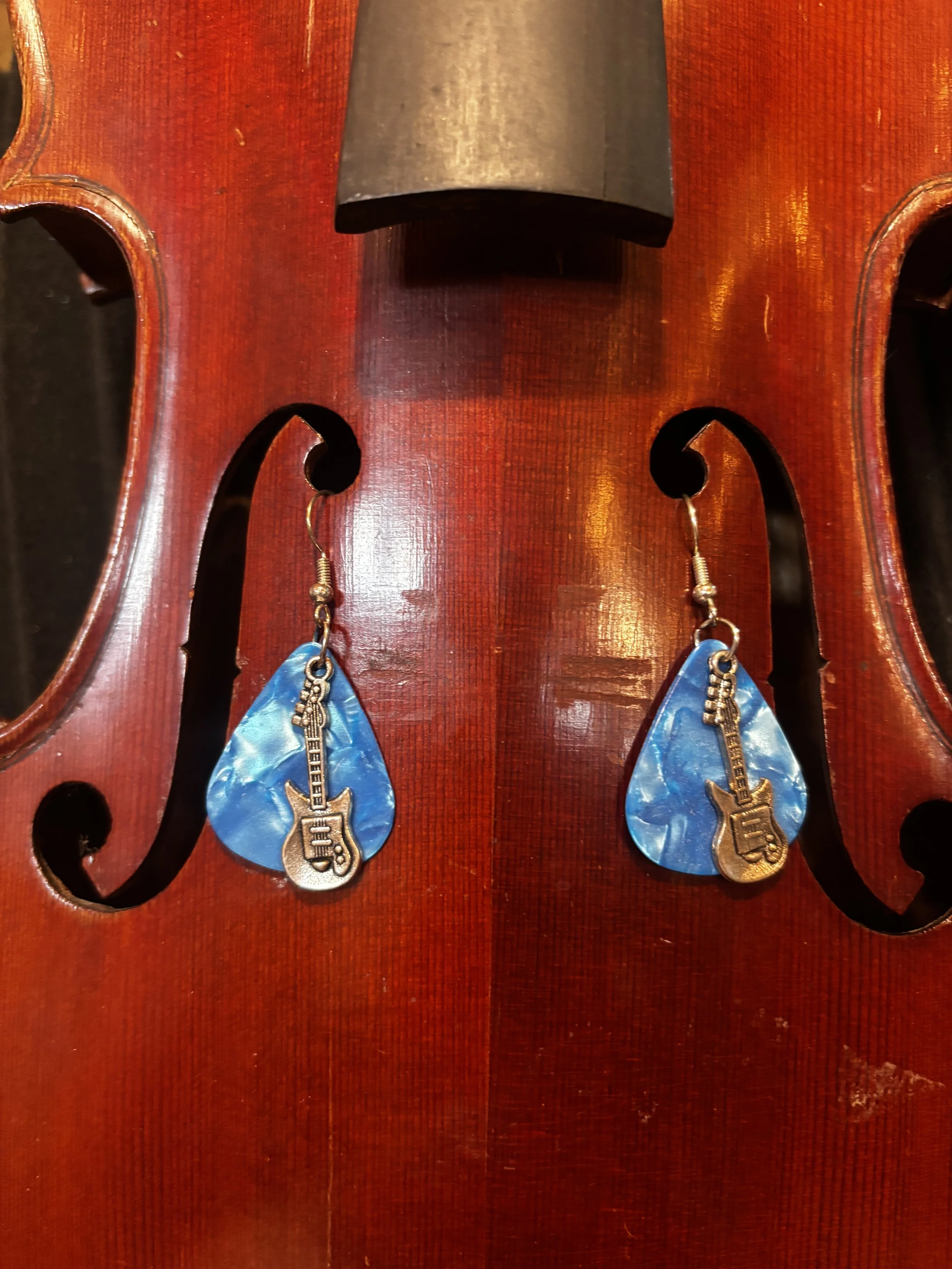 Guitar pic earrings