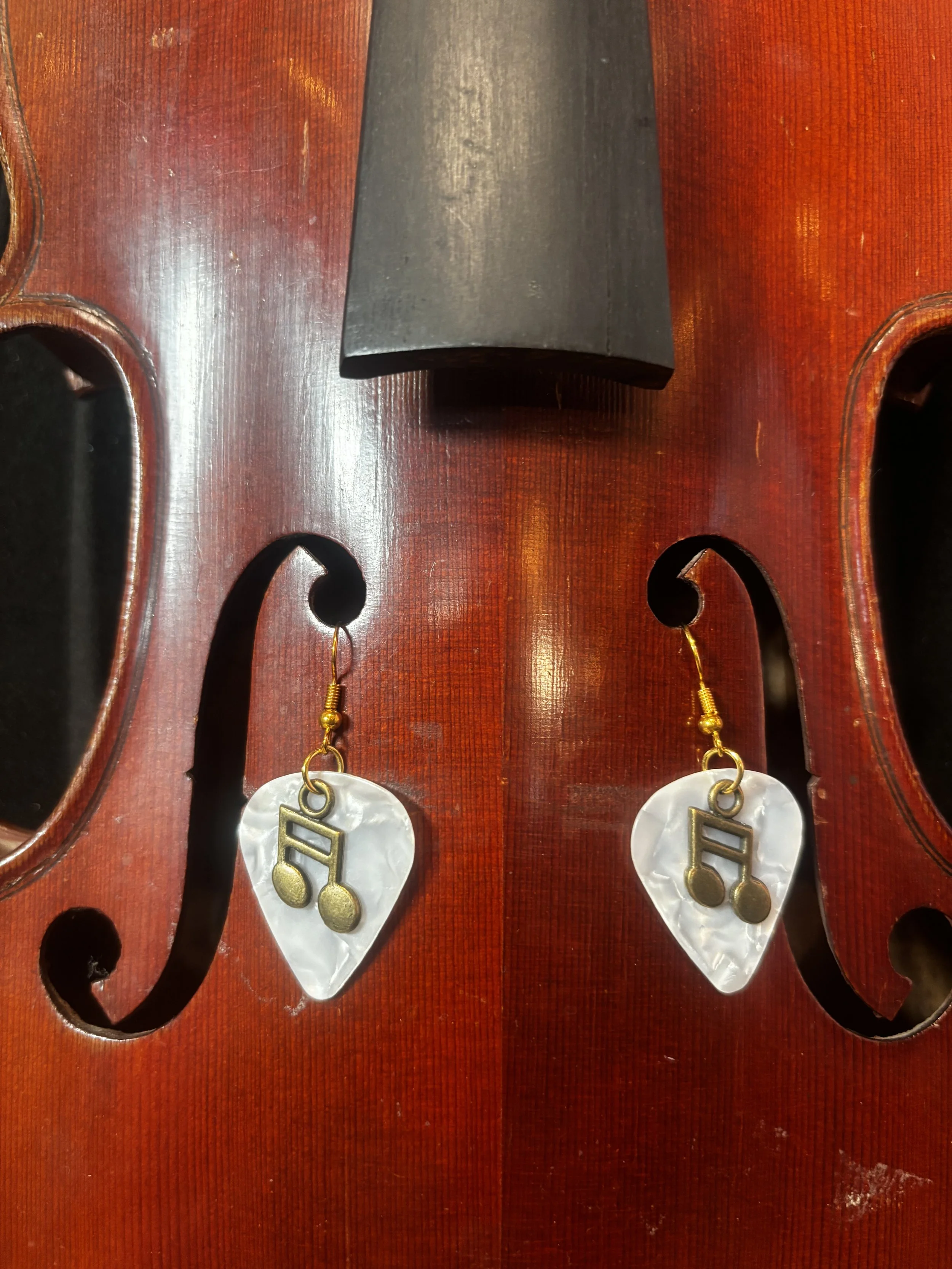 Guitar pic earrings