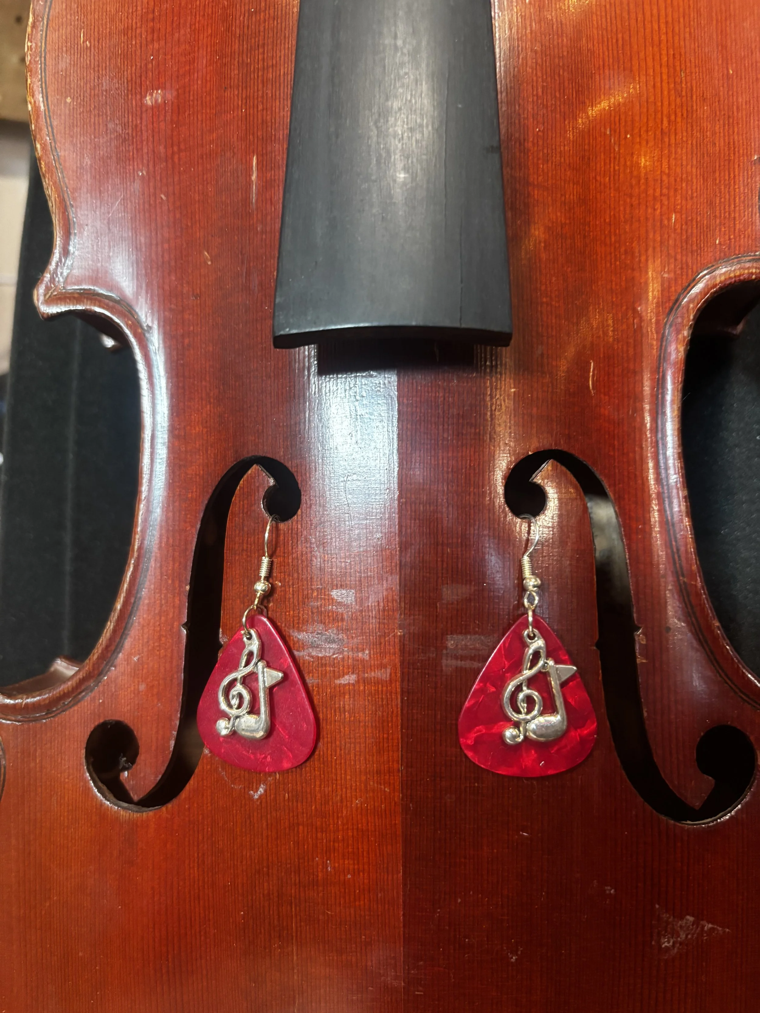 Guitar pic earrings