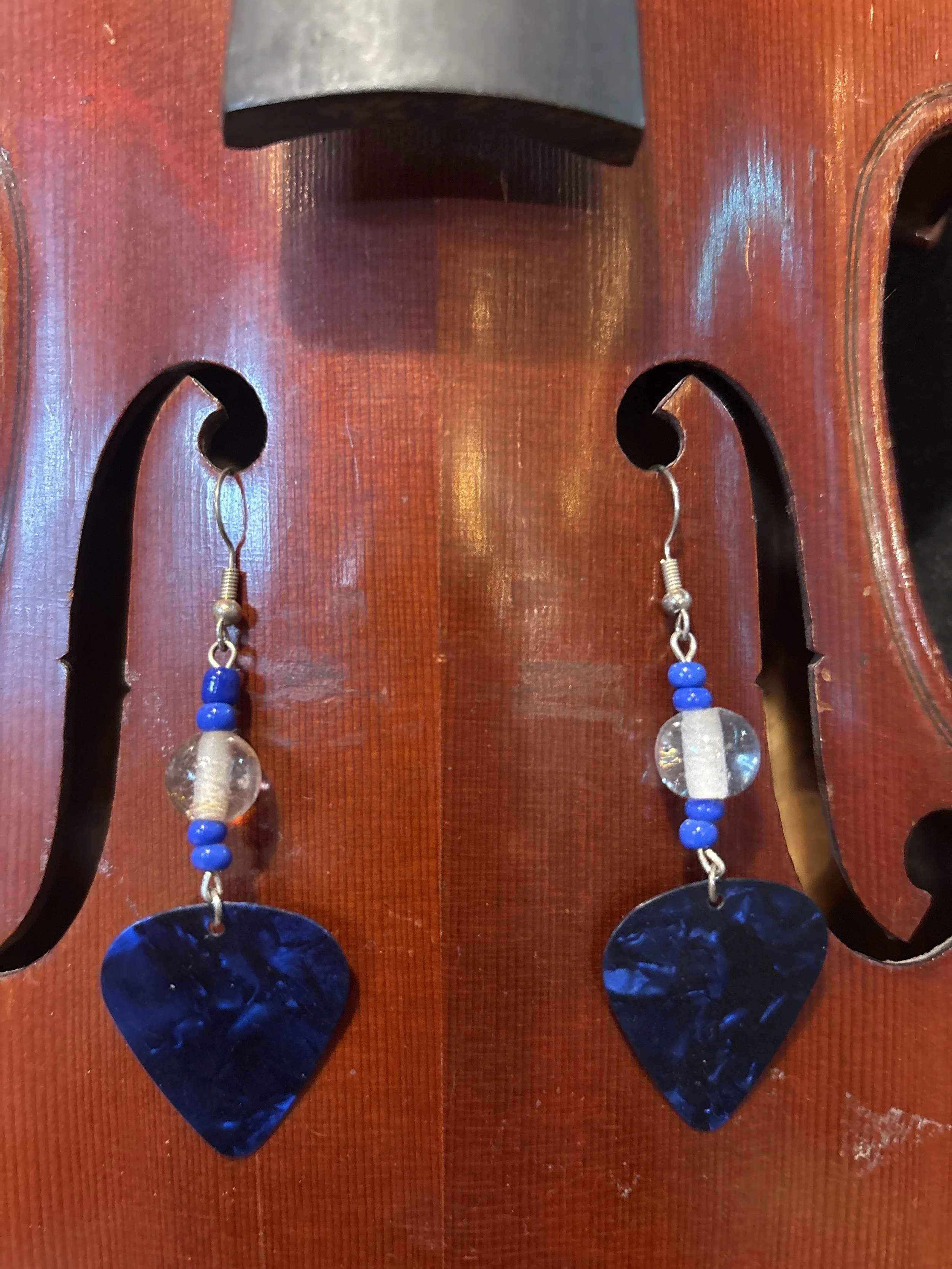 Guitar pic earrings