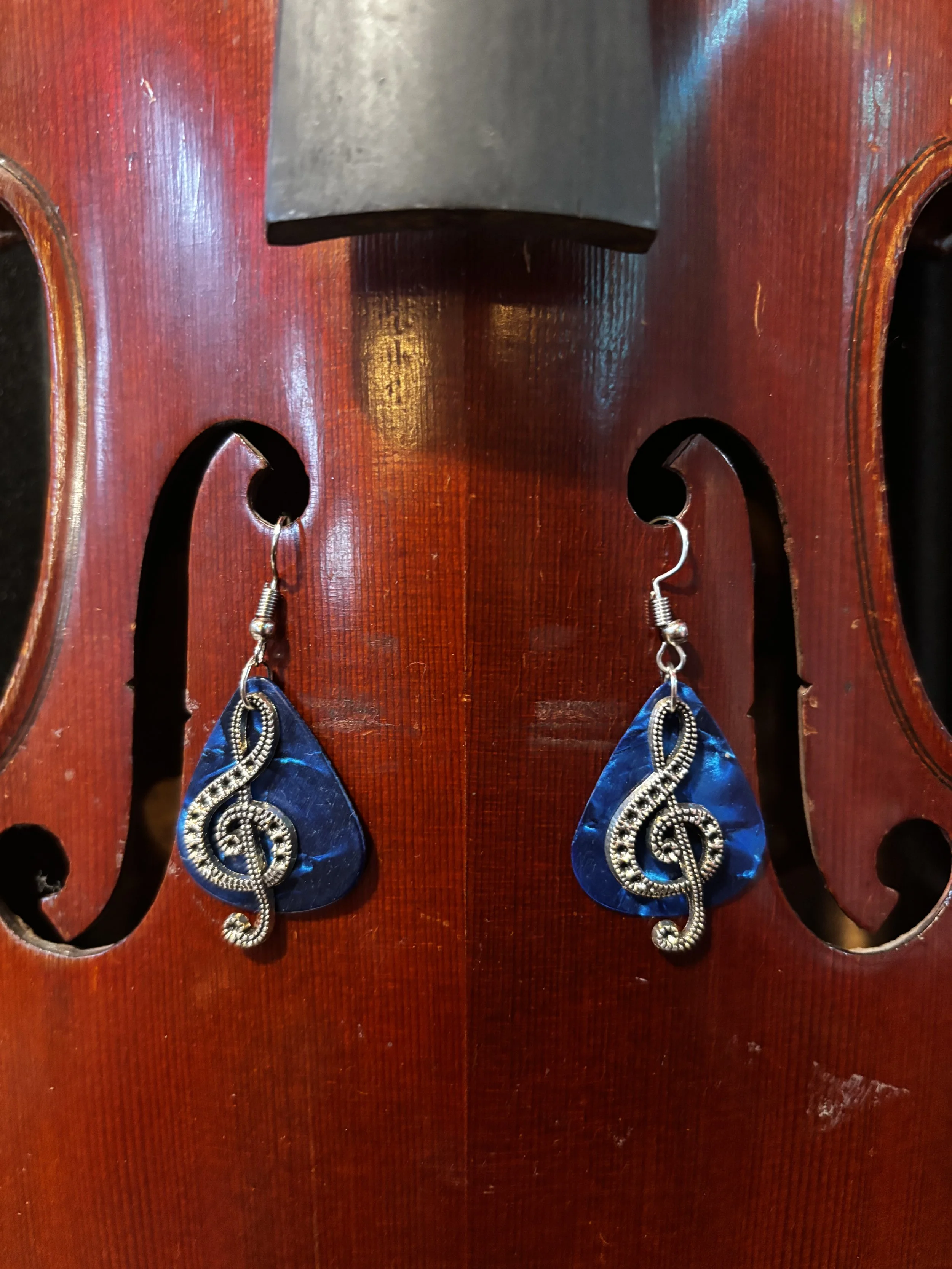 Guitar pic earrings