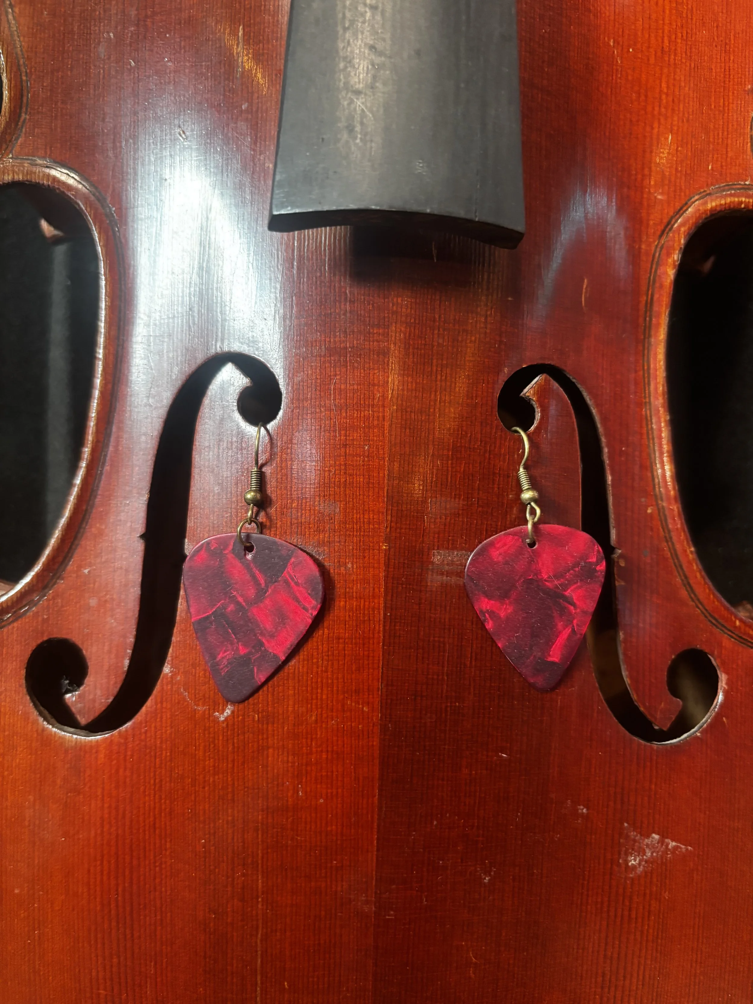 Guitar pic earrings