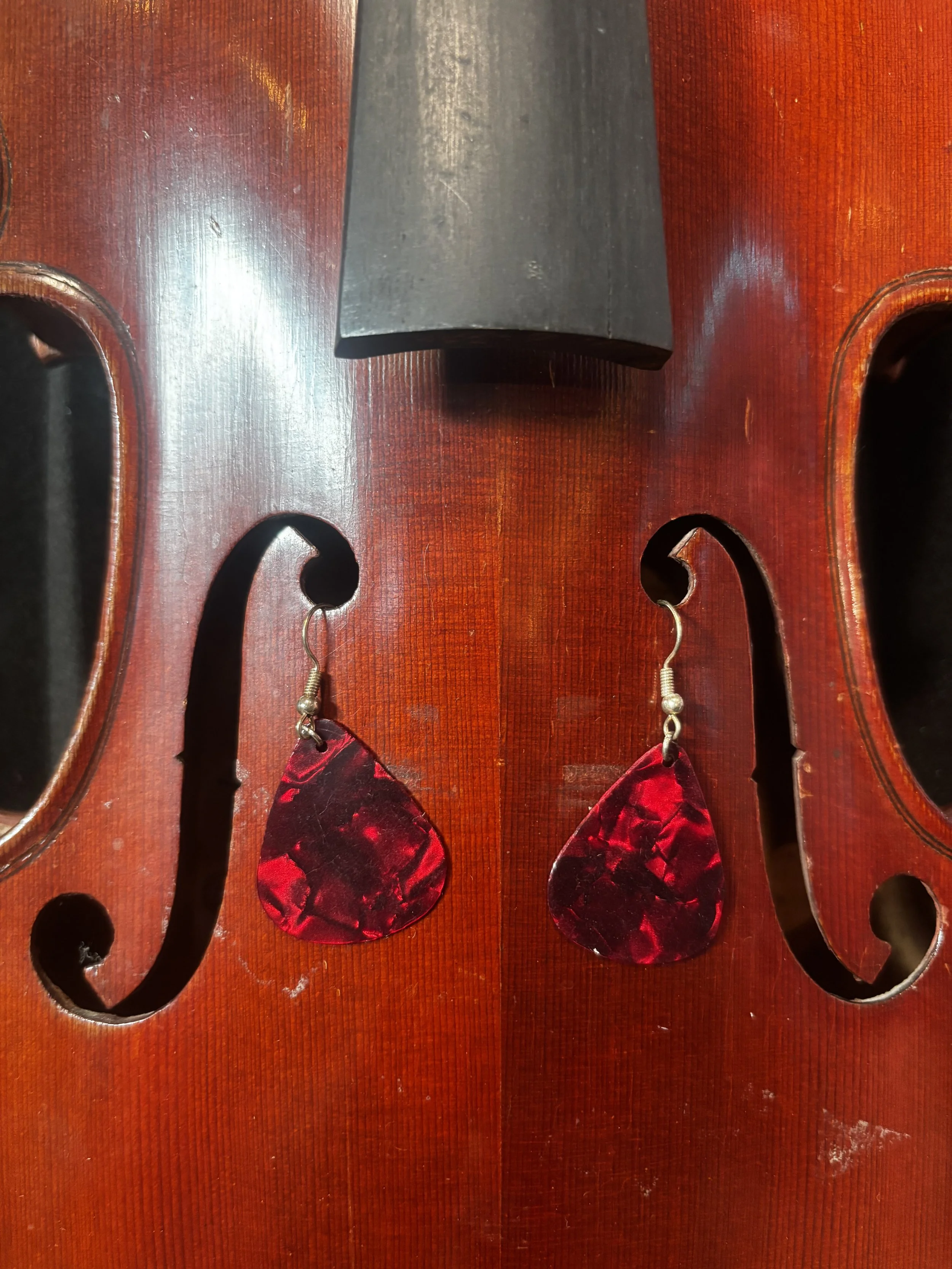 Guitar pic earrings