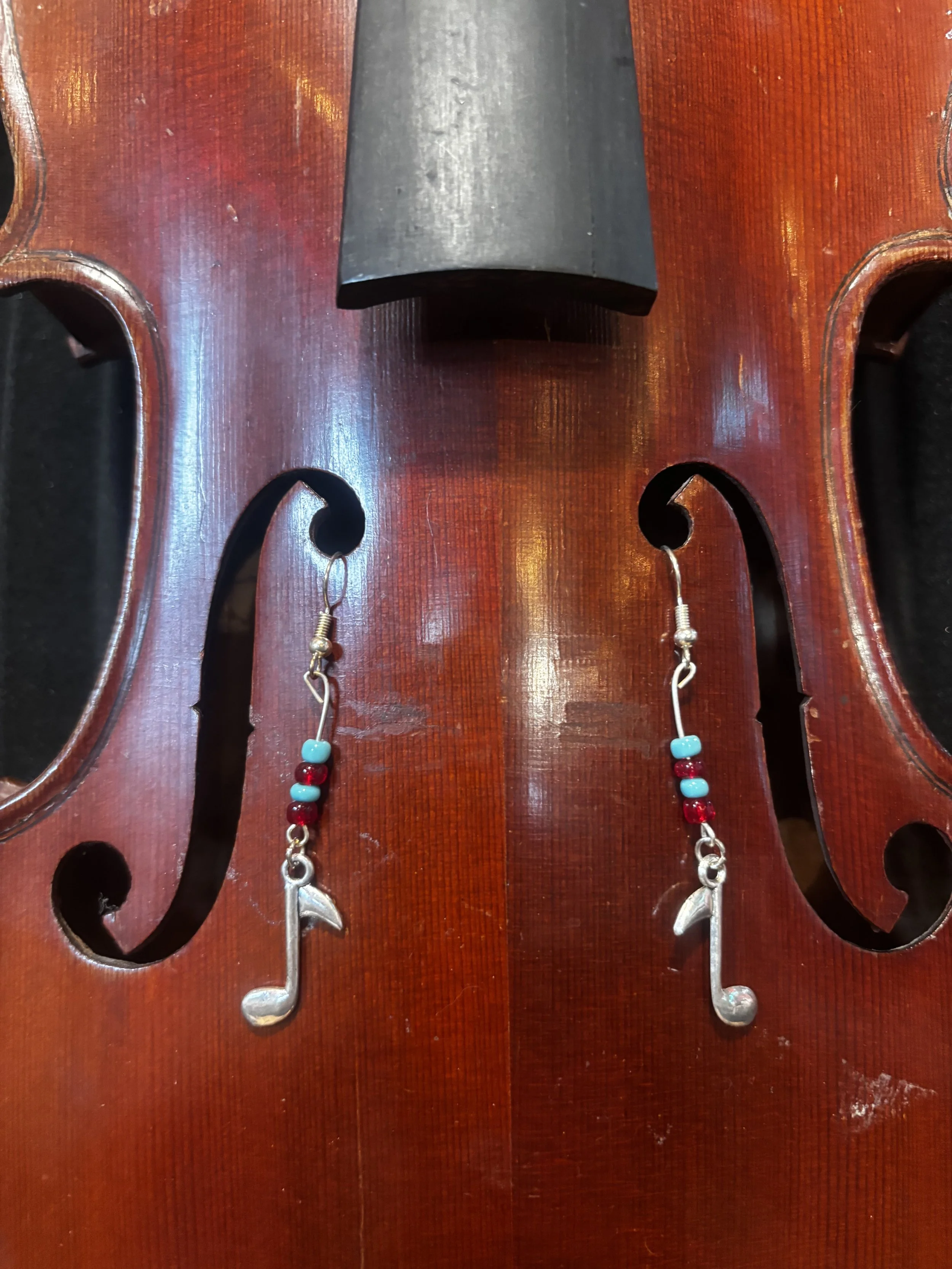 1/8th Note charm earrings