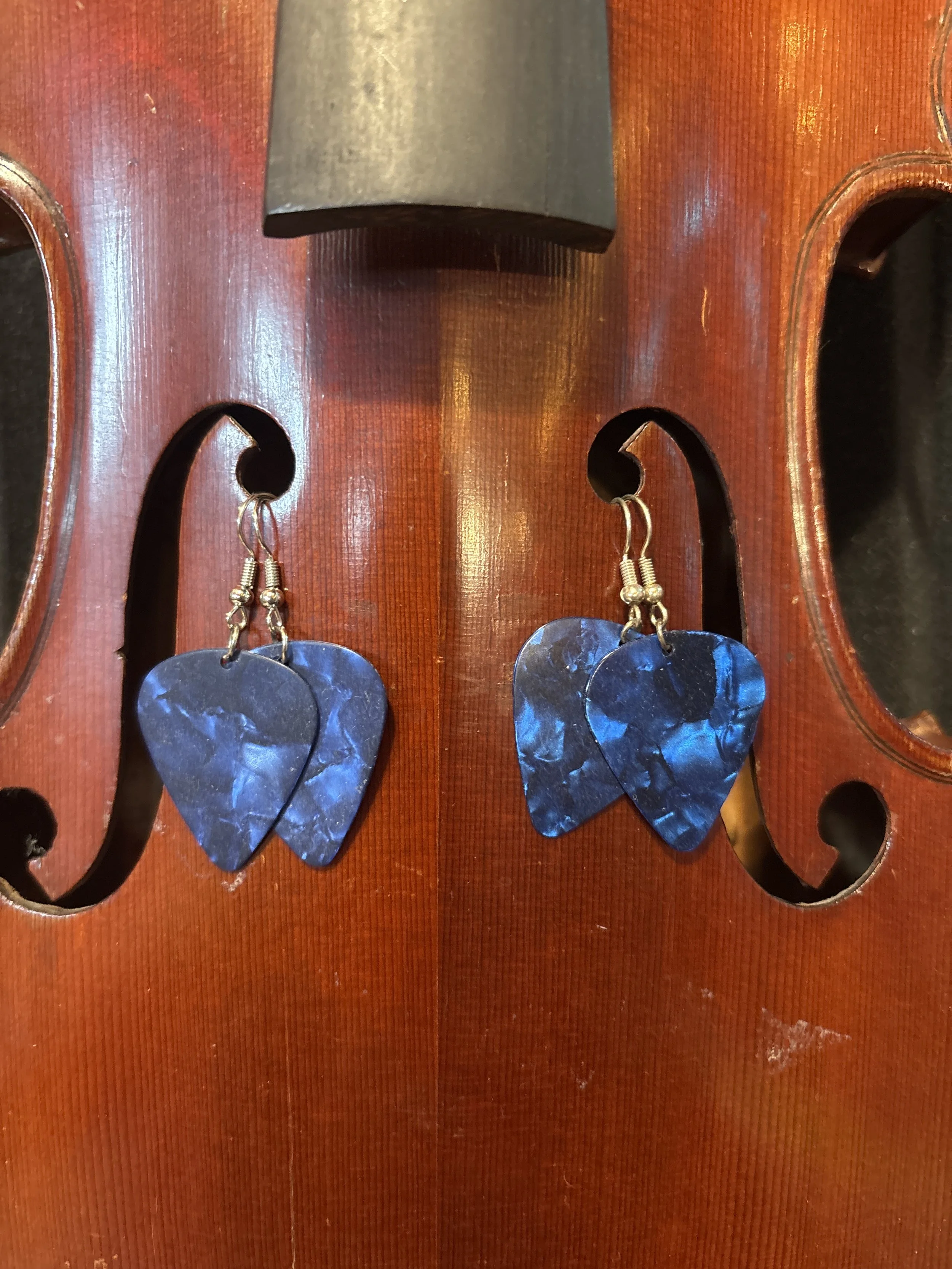 Guitar pic earrings