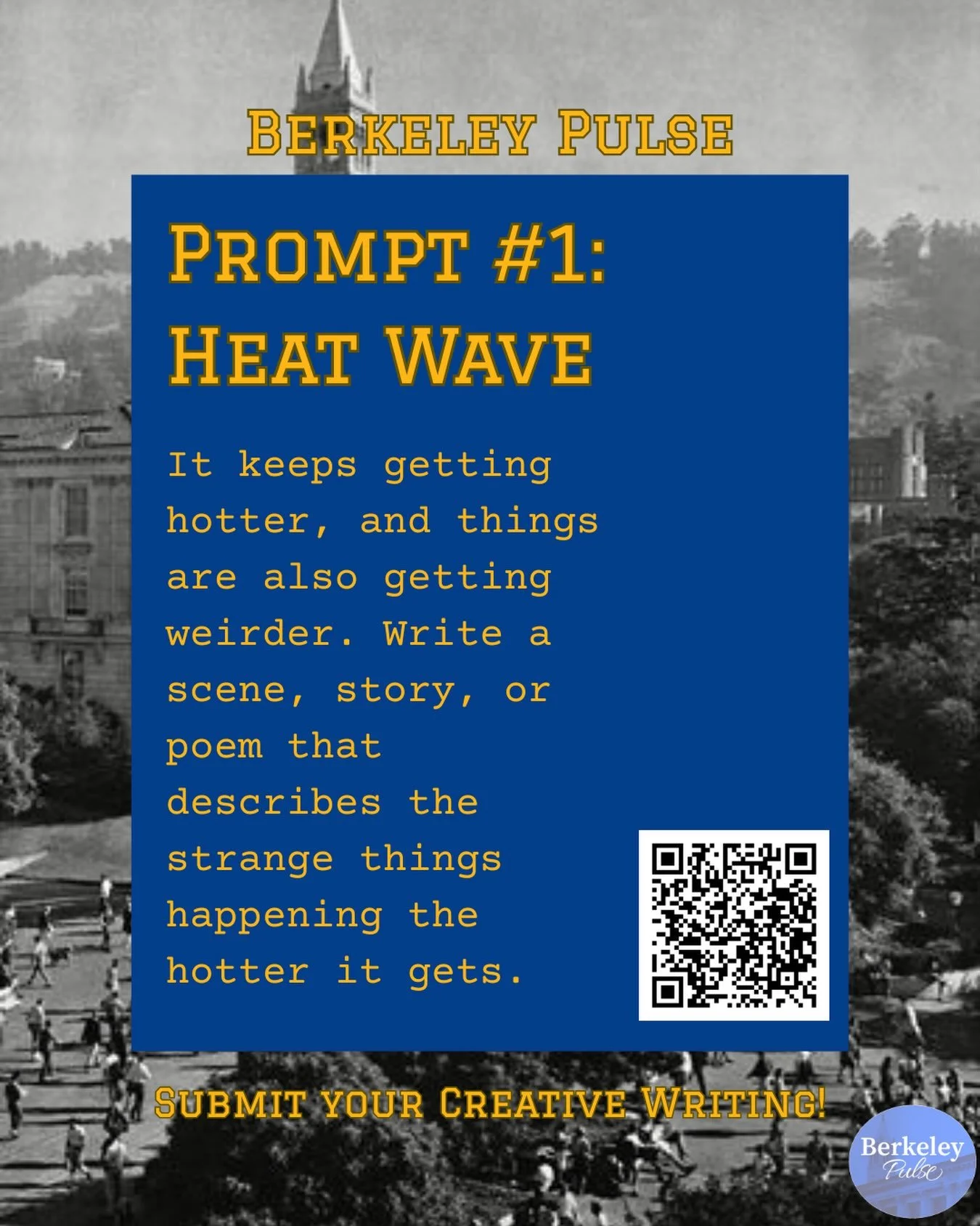 Your next story starts here. ✍️

Whether you write fiction, poetry, creative nonfiction or something in between, we want to see how you use this prompt to share your creativity with us! Scan the QR code to submit your piece. 

We can&rsquo;t wait to 