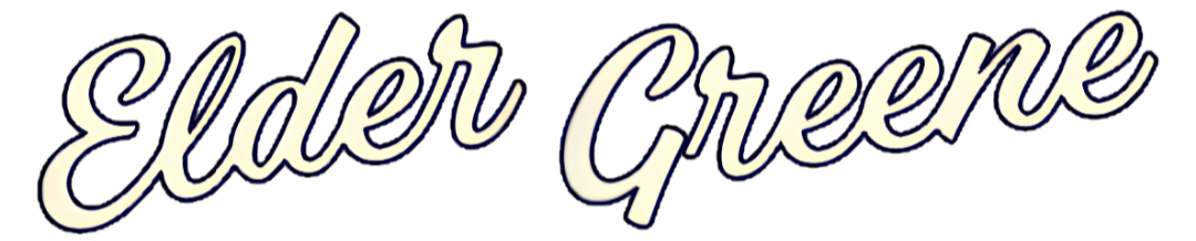 Text in stylized font that says "Elder Greene" on a dark background.
