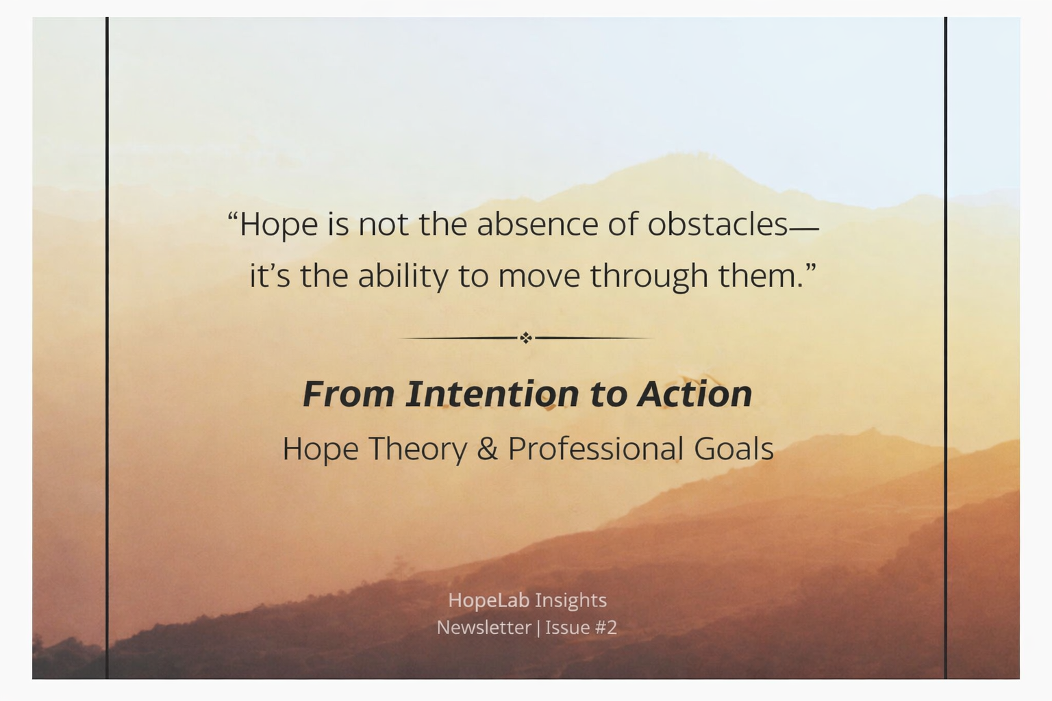 From Intention to Action: How Hope Shapes Professional Goals