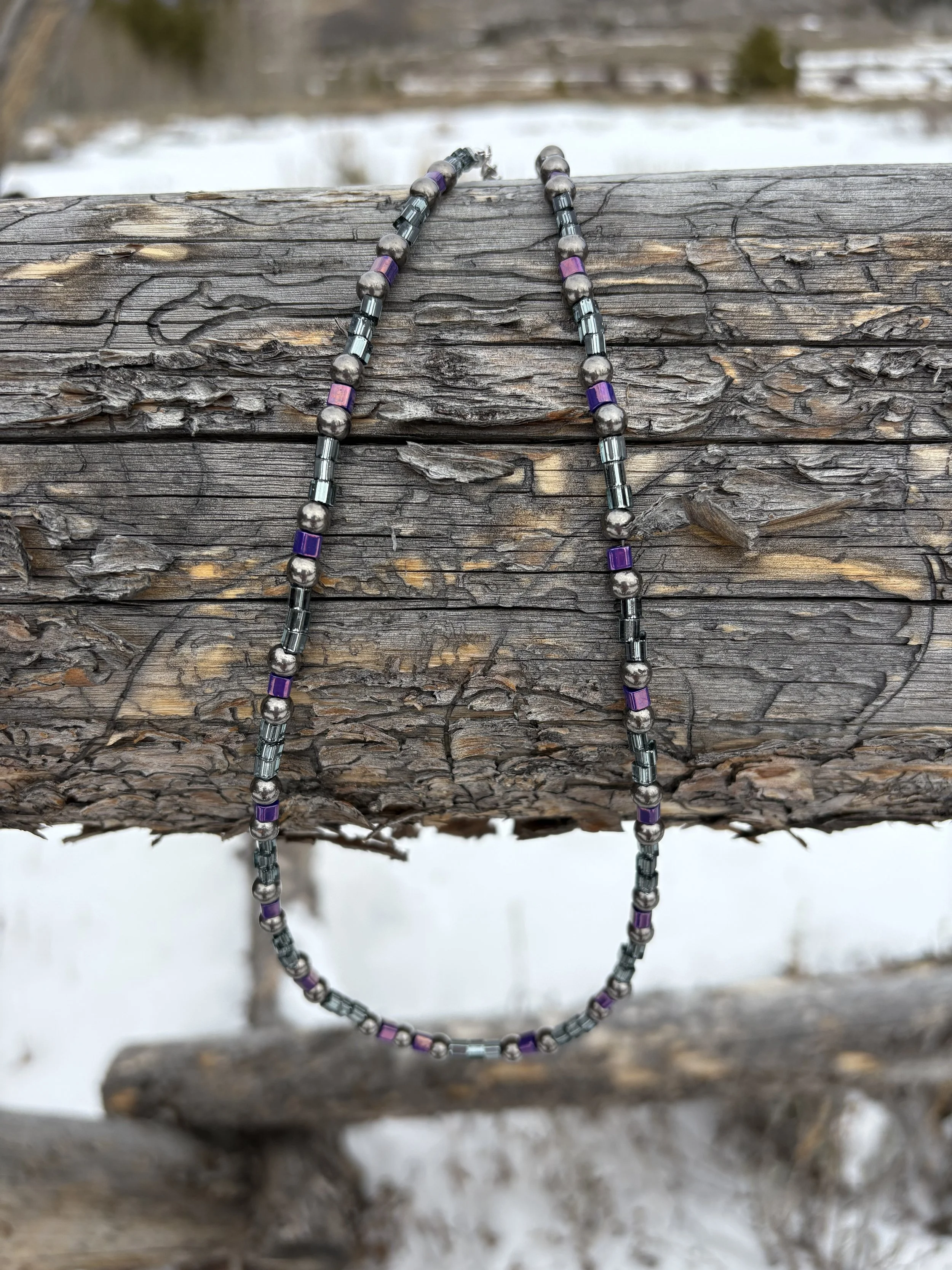 Cool steel and soft violet