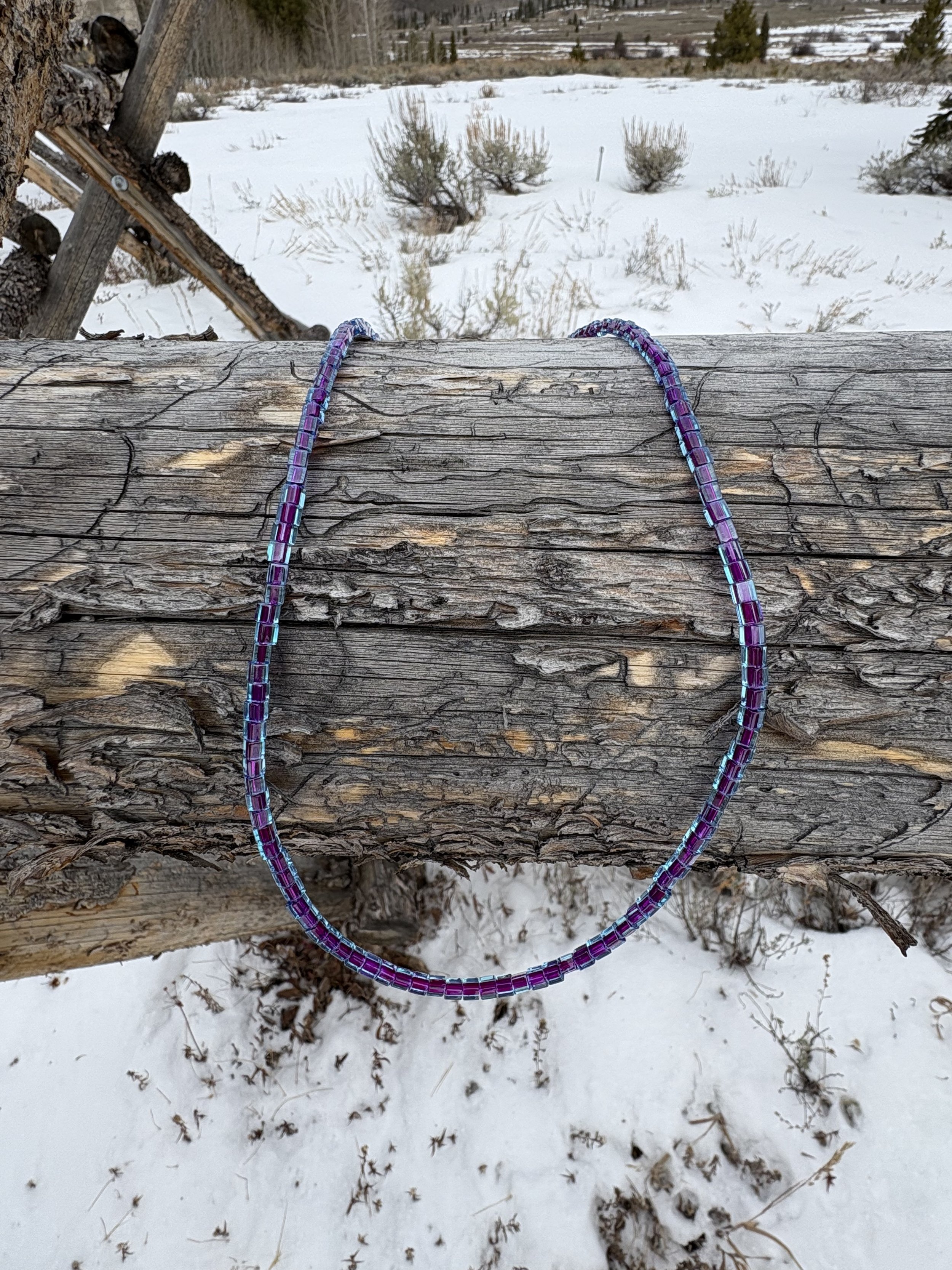 Purple bricks with blue highlights