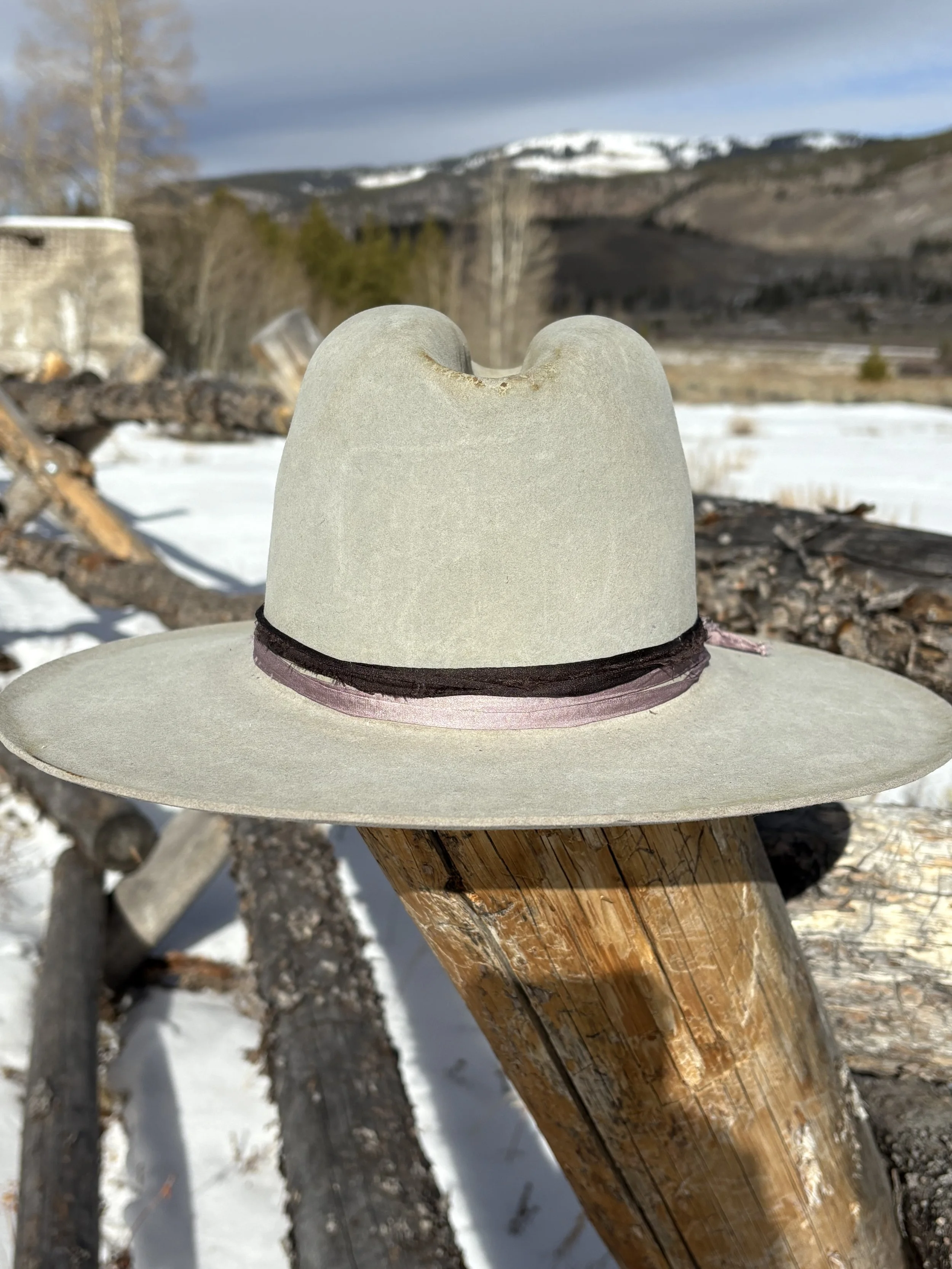 100% Beaver in Gray - slightly distressed (other colors available)