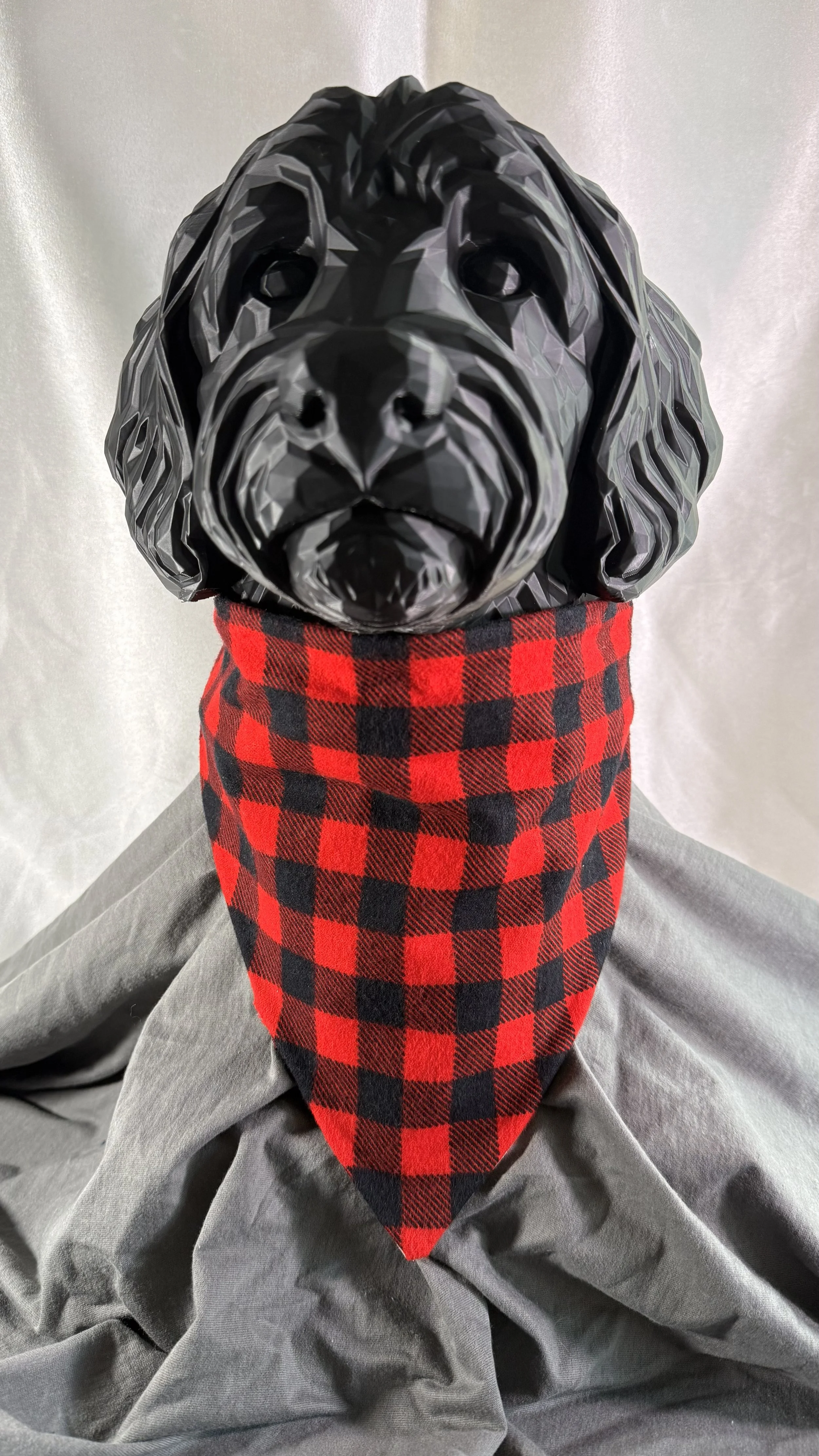 Classic Red Plaid Dog Bandana