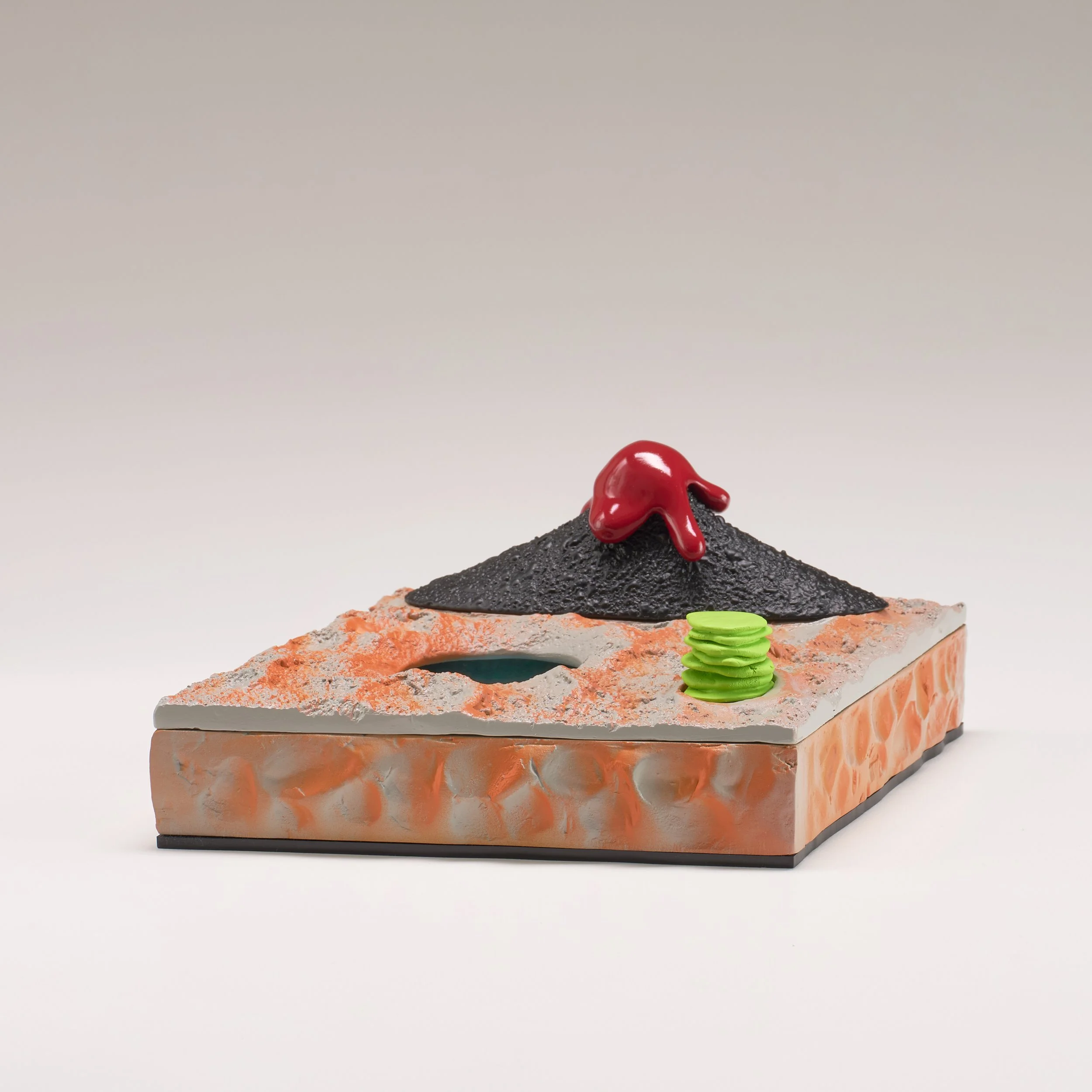 Bohica, 2023 Ceramic, Glaze, Wood, Catalyzed Polyurethane, Epoxy Resin, Acrylic 3 x 6 3/4 x 5 3/4 in.