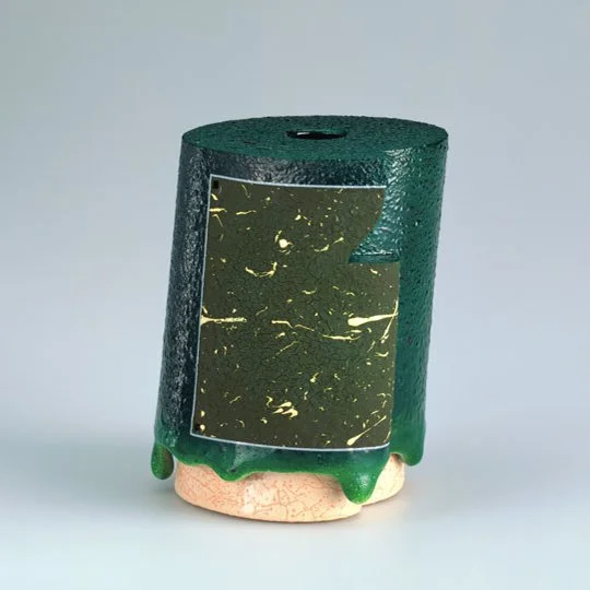 Untitled (dark green Archimetric), 1981
ceramic, 5 x 4 x 4.5 in.