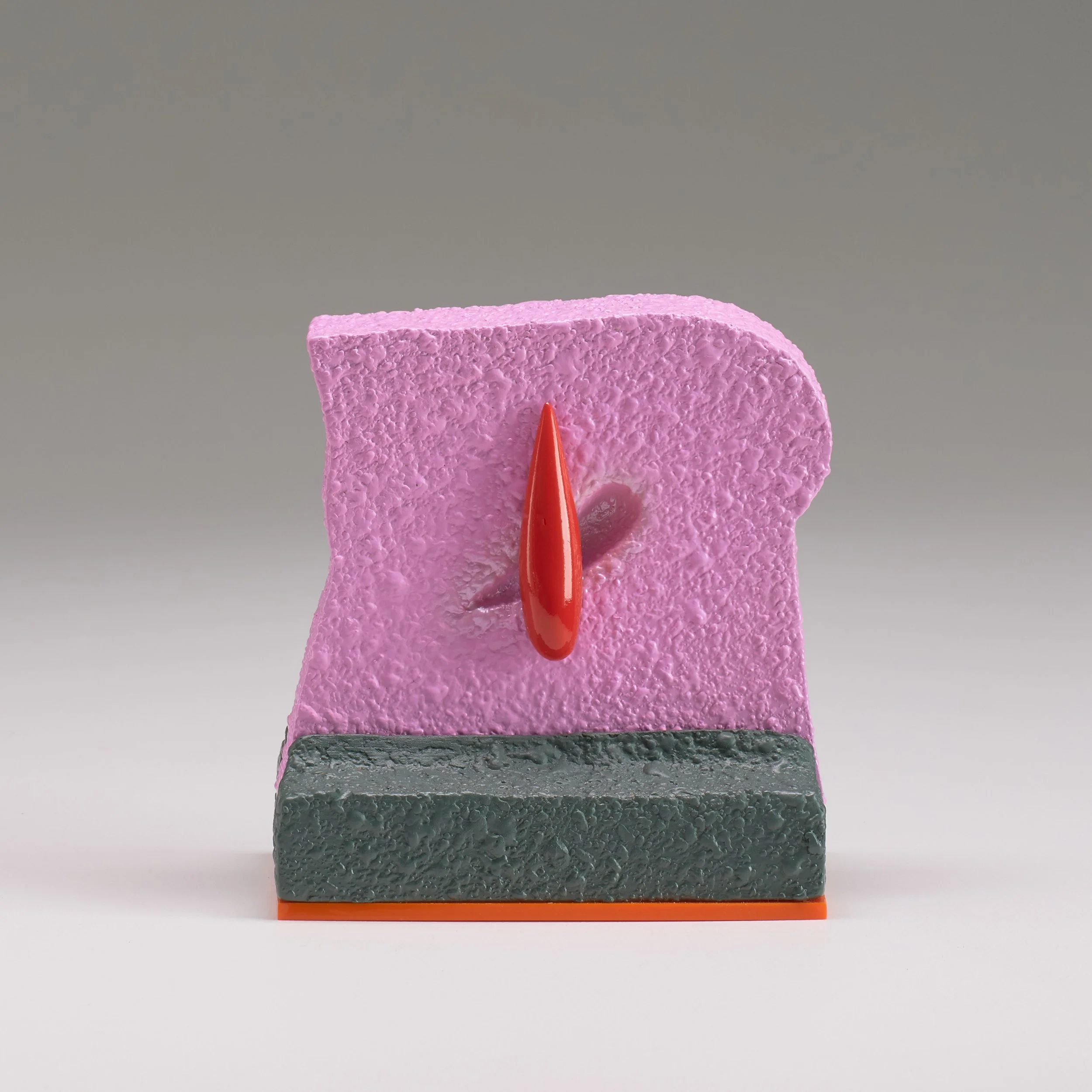 Rojo Relations, 2025 Ceramic, Catalyzed Polyurethane, Epoxy Resin, Acrylic 4 x 3 3/4 x 2 7/8 in.