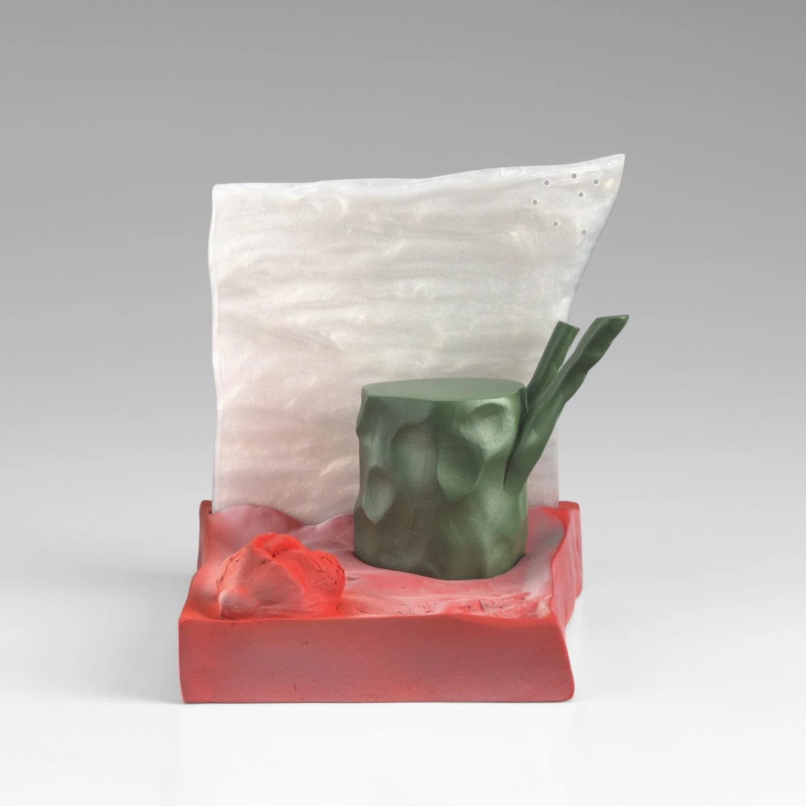 

Premature Evacuation, 2017 Catalyzed polyurethane, epoxy resin, acrylic 4⅞ × 4¾ × 5⅝ in.
