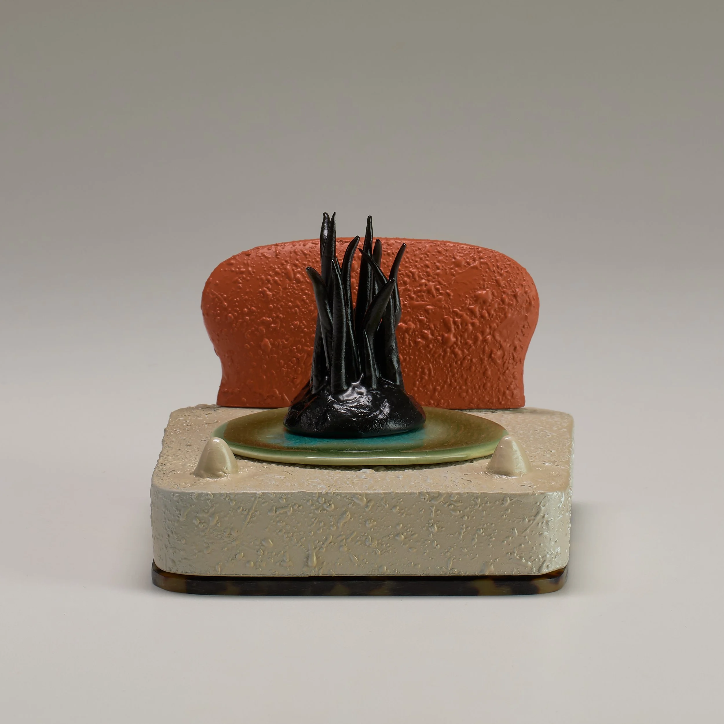 Belgian Waffler, 2026 Ceramic, Glaze, Catalyzed Polyurethane, Epoxy Resin, Acrylic 5 1/2 x 7 1/4 x 5 in.