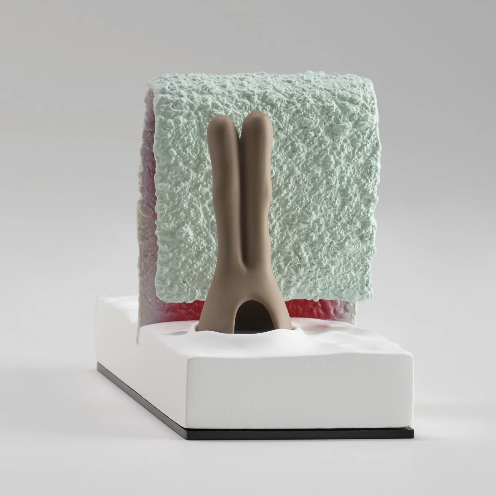 The Whisperer, 2021 Ceramic, catalyzed polyurethane, epoxy resin, and acrylic 4⅛ × 3⅝ × 4¾ in.