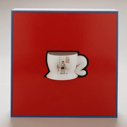 Bruised Boy Cup, 1995
mixed media, 12 x 12 x 2.5 (box) in.